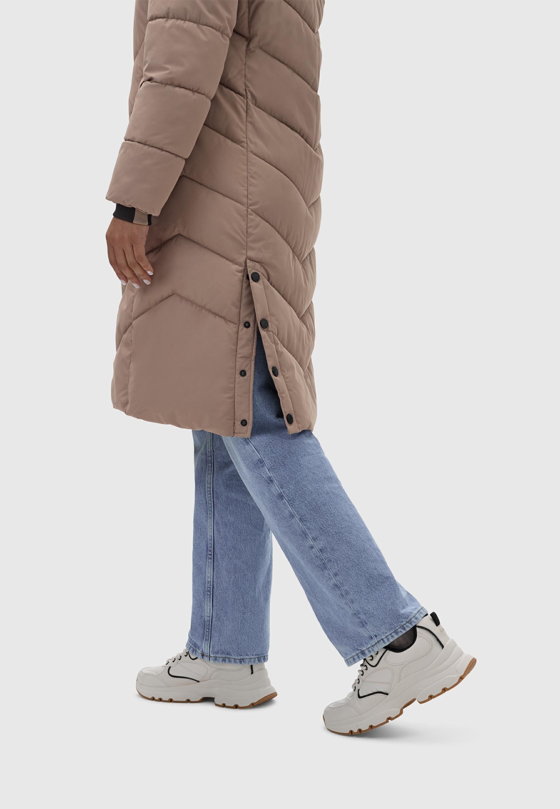 Marikoo Steppmantel Sahnekatzii XIV-1 Wintermantel mit kuschlig warm wattiertem Kragen