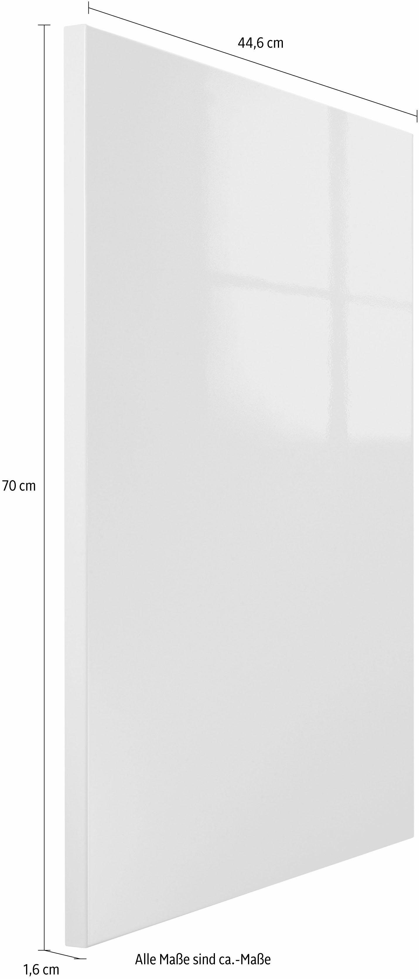 OPTIFIT Frontblende Cara, Tür für cm 45 Hochglanz/Weiß Weiß vollintegrierbaren Geschirrspüler