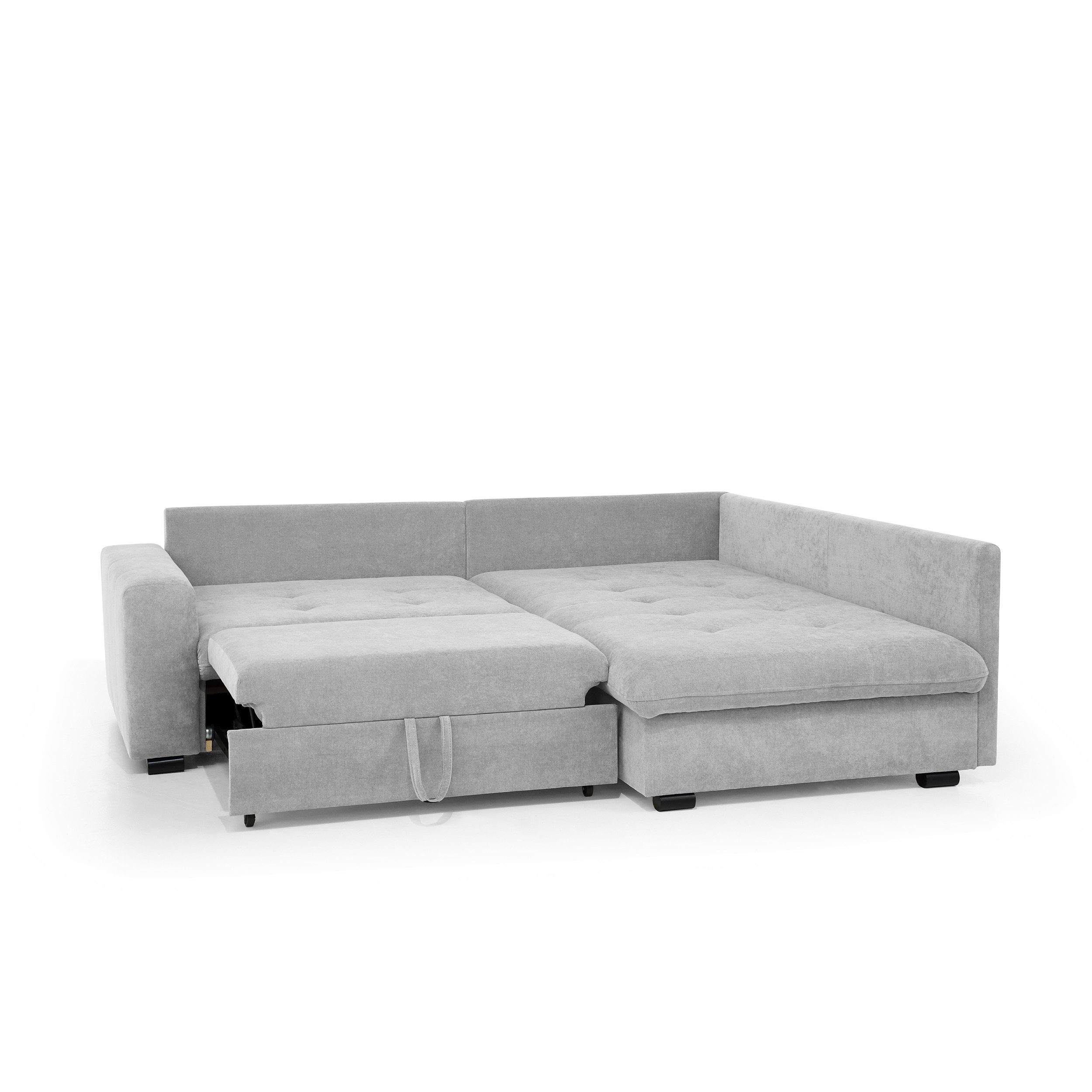 Beautysofa Ecksofa RAMO mit Schlaffunktion 160x200 cm, im Set mit Topper
