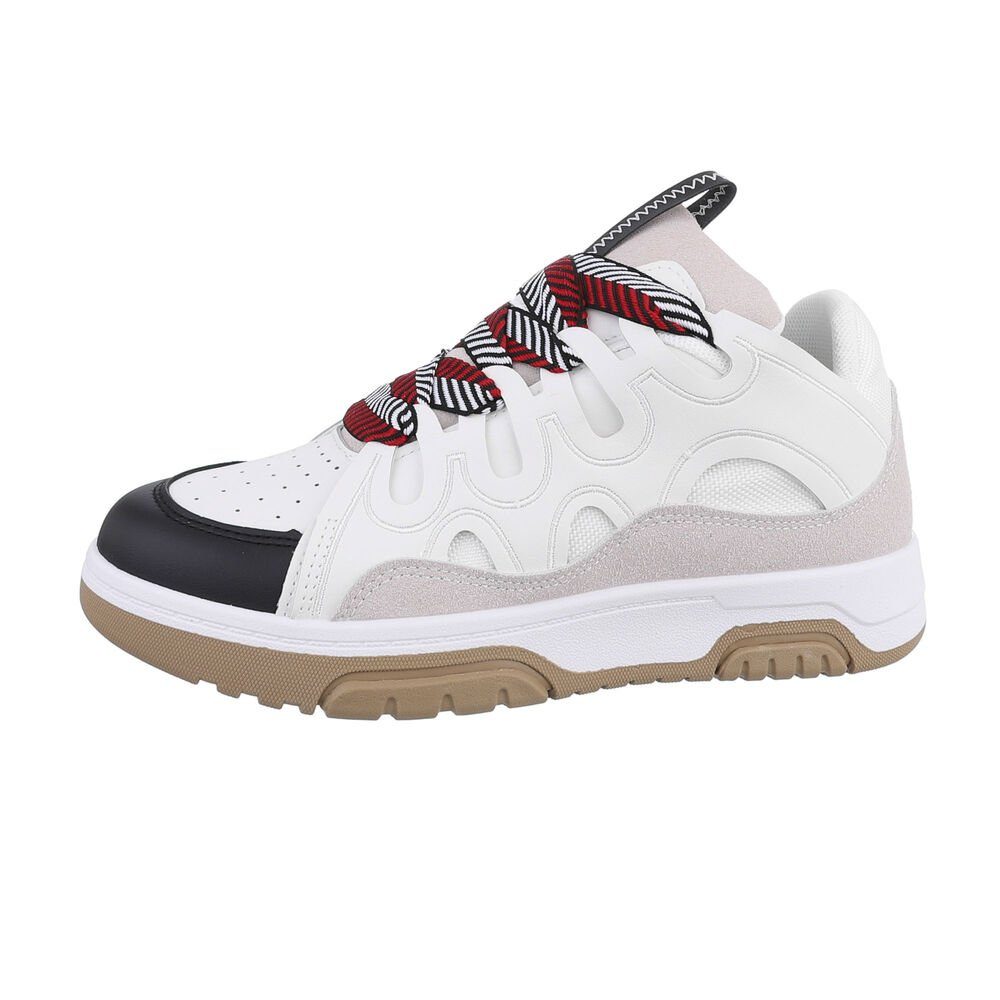 Ital-Design Damen Low-Top Freizeit Sneaker Flach Sneakers Low in Schwarz günstig online kaufen