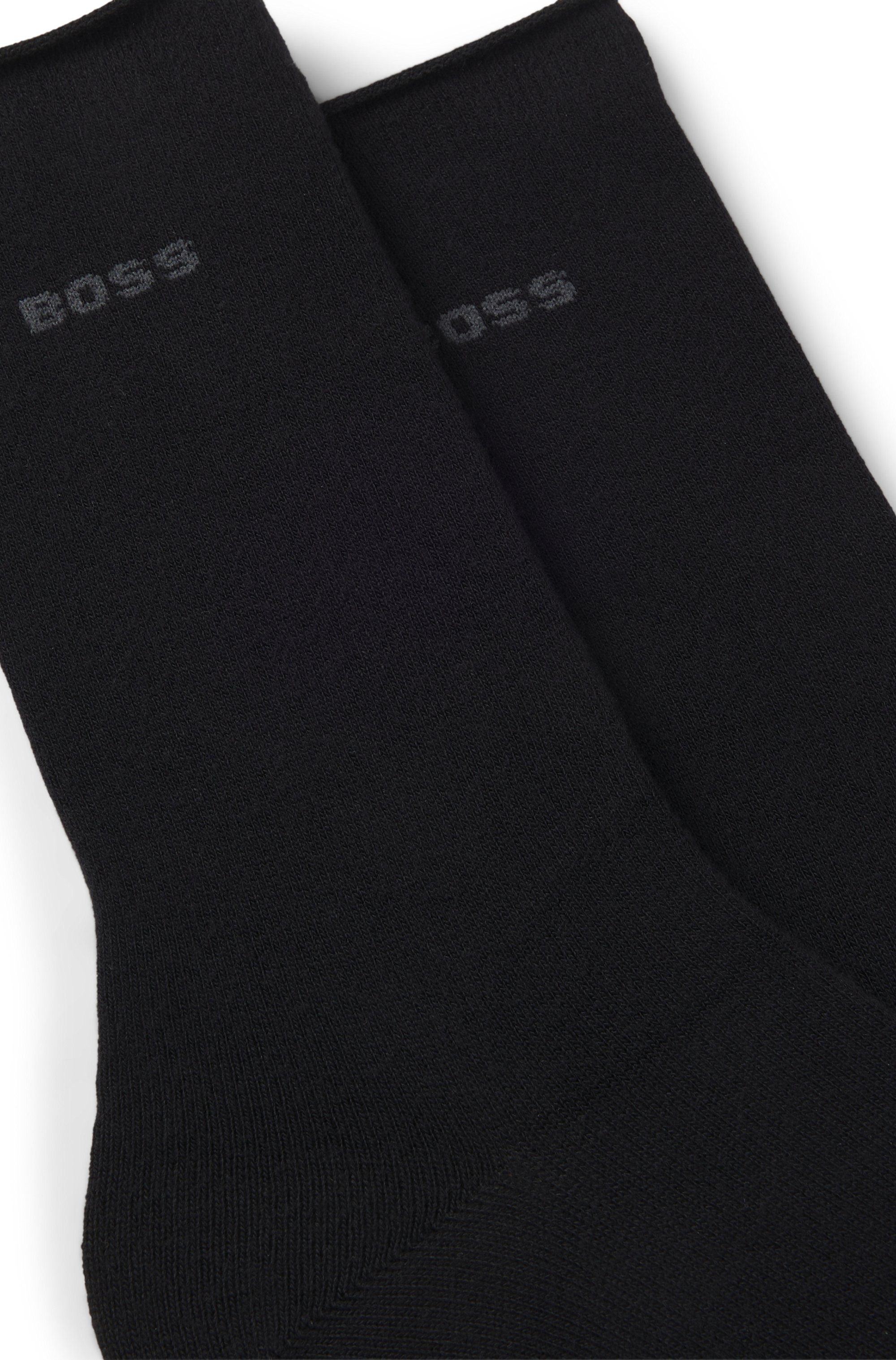 BOSS Socken (2-Paar) mittelhoch, verstärkte Zehen- und Fersenpartie