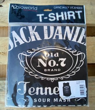 Jack Daniels Tanktop Jack Daniel´s Damen Tank Shirt Tennessee Whiskey Damen washed Oberteil Tank Top schwarz-braun Gr. UK 8 10 Gr. S/M, M/L