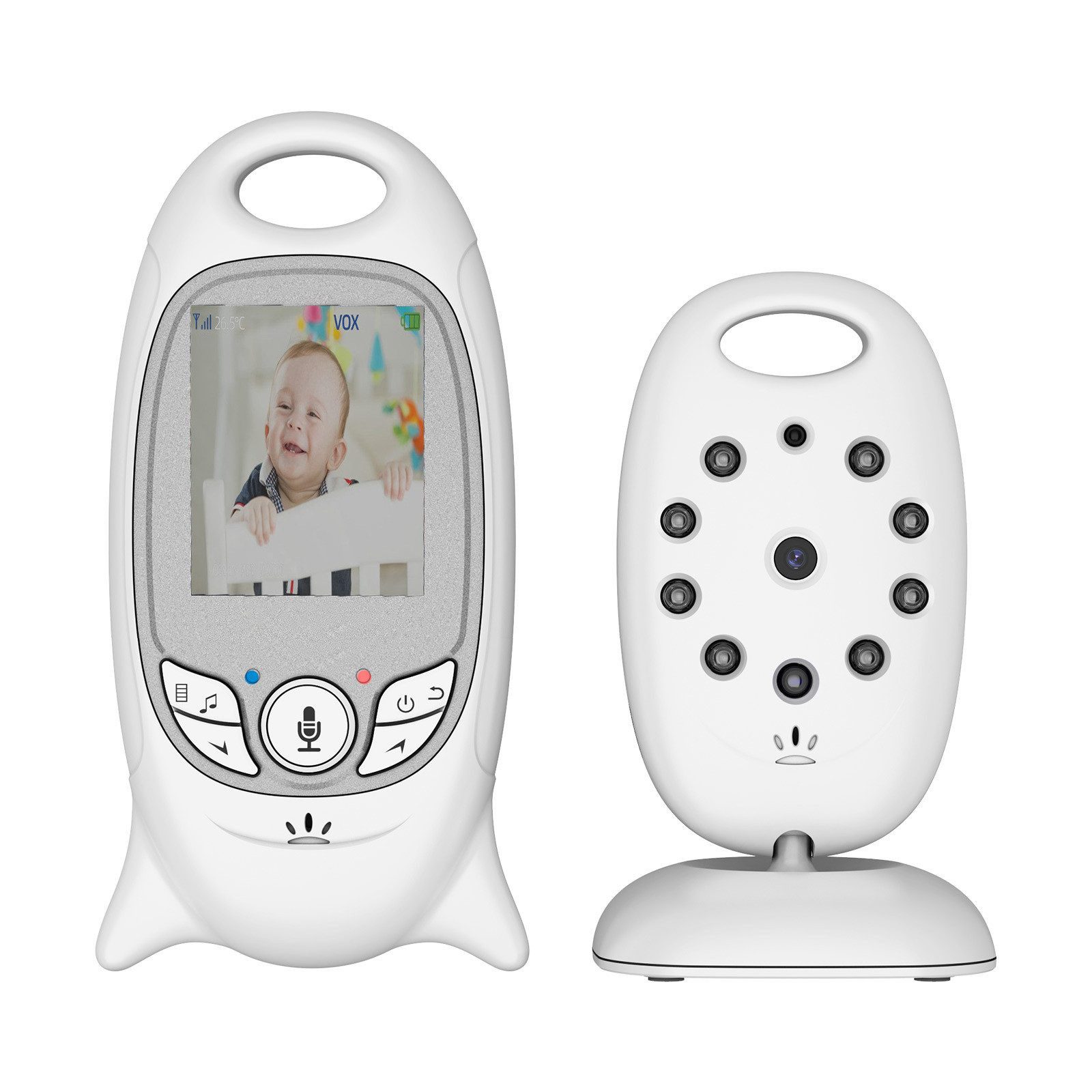 Babyphone Babyfon mit Kamera 2'' LCD Video Baby Monitor mit 360° Schwenkfunktion