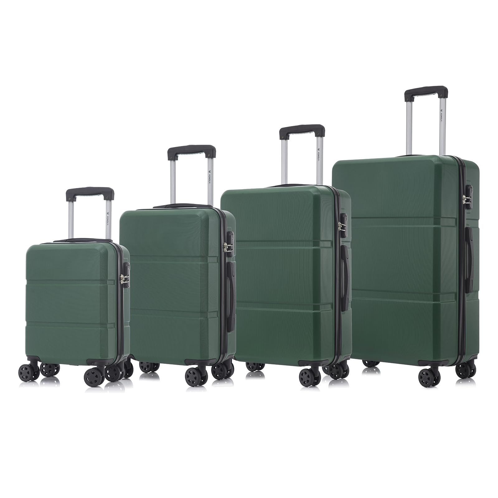 Trolleyset Koffer Set 4-tlg, Trolley Reisekoffer mit 4x 360° Rollen