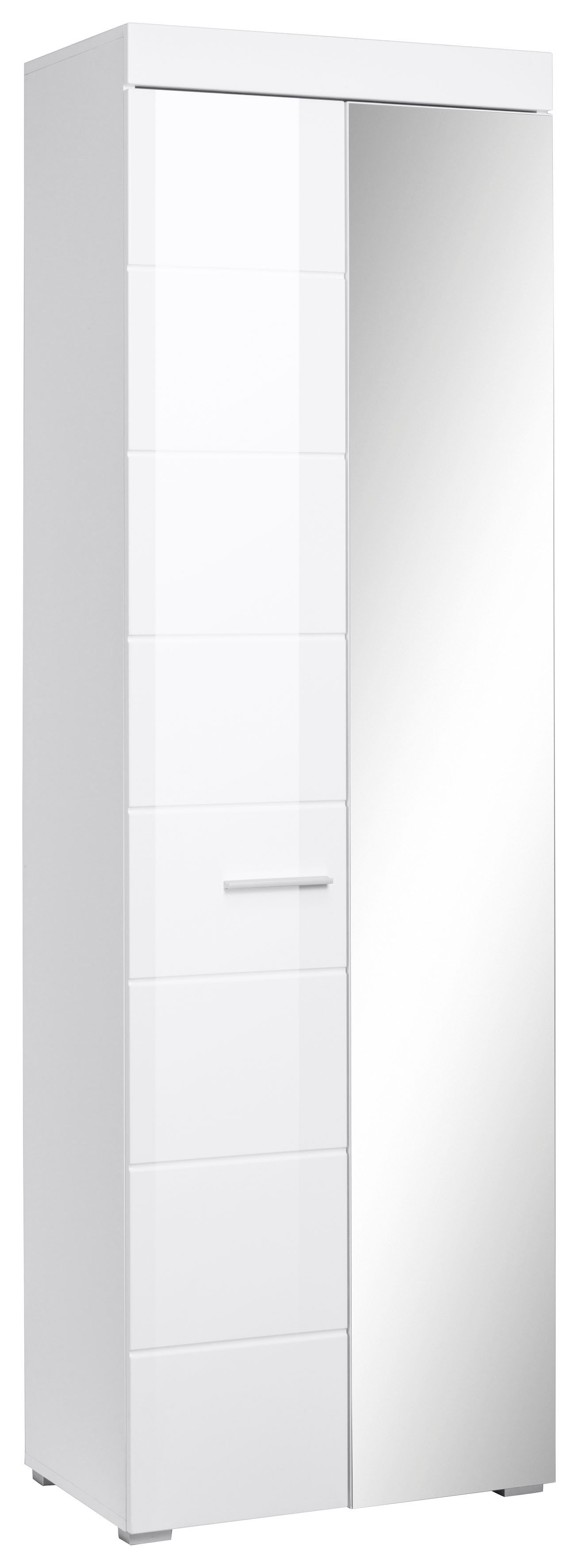 Home affaire Garderobenschrank Avena Flurschrank mit Spiegeltür - (B/T/H) 80/12/72 cm