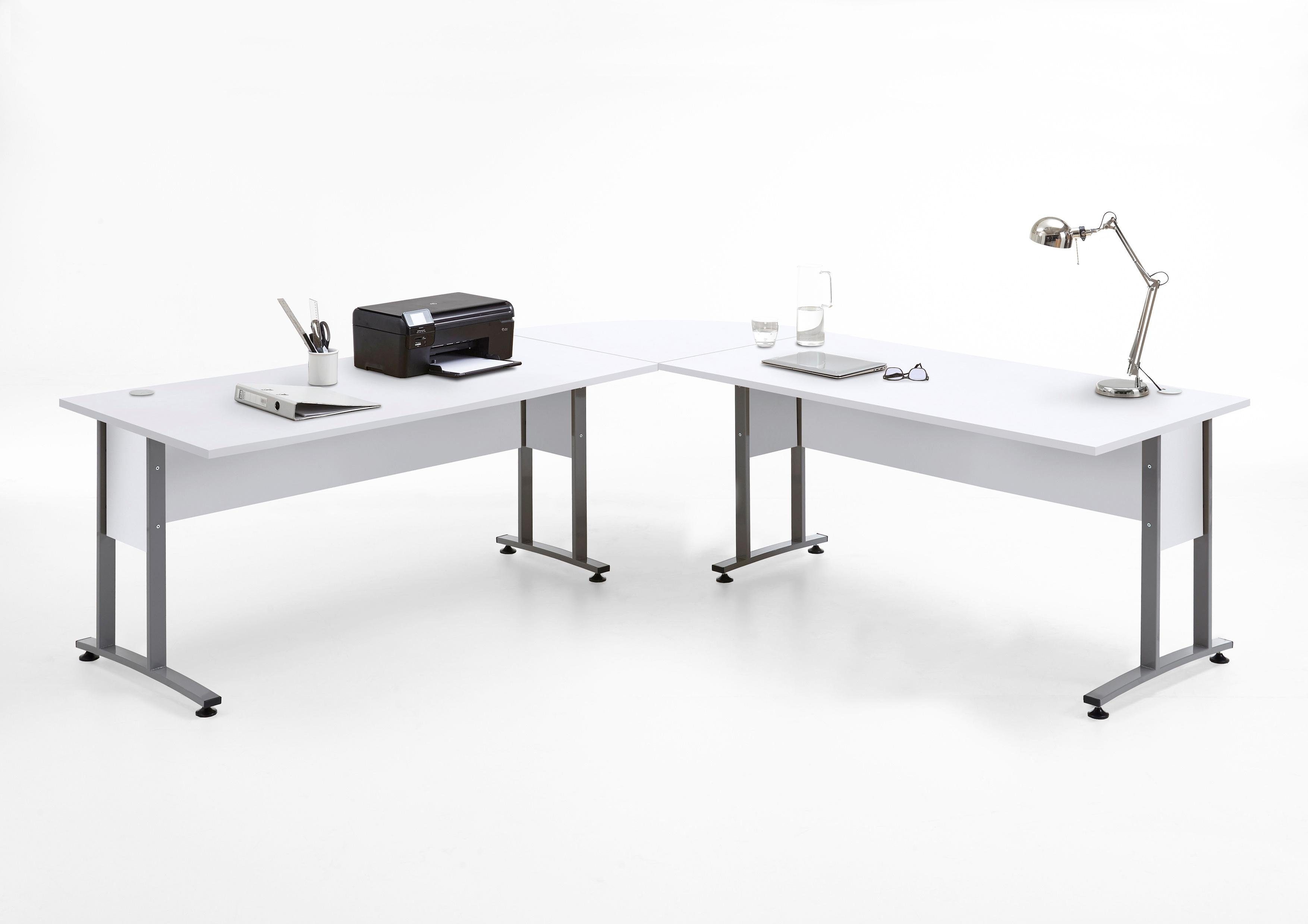 FMD Eckschreibtisch Calvi, frei stellbar, XL-Arbeitsplatz, günstig online kaufen