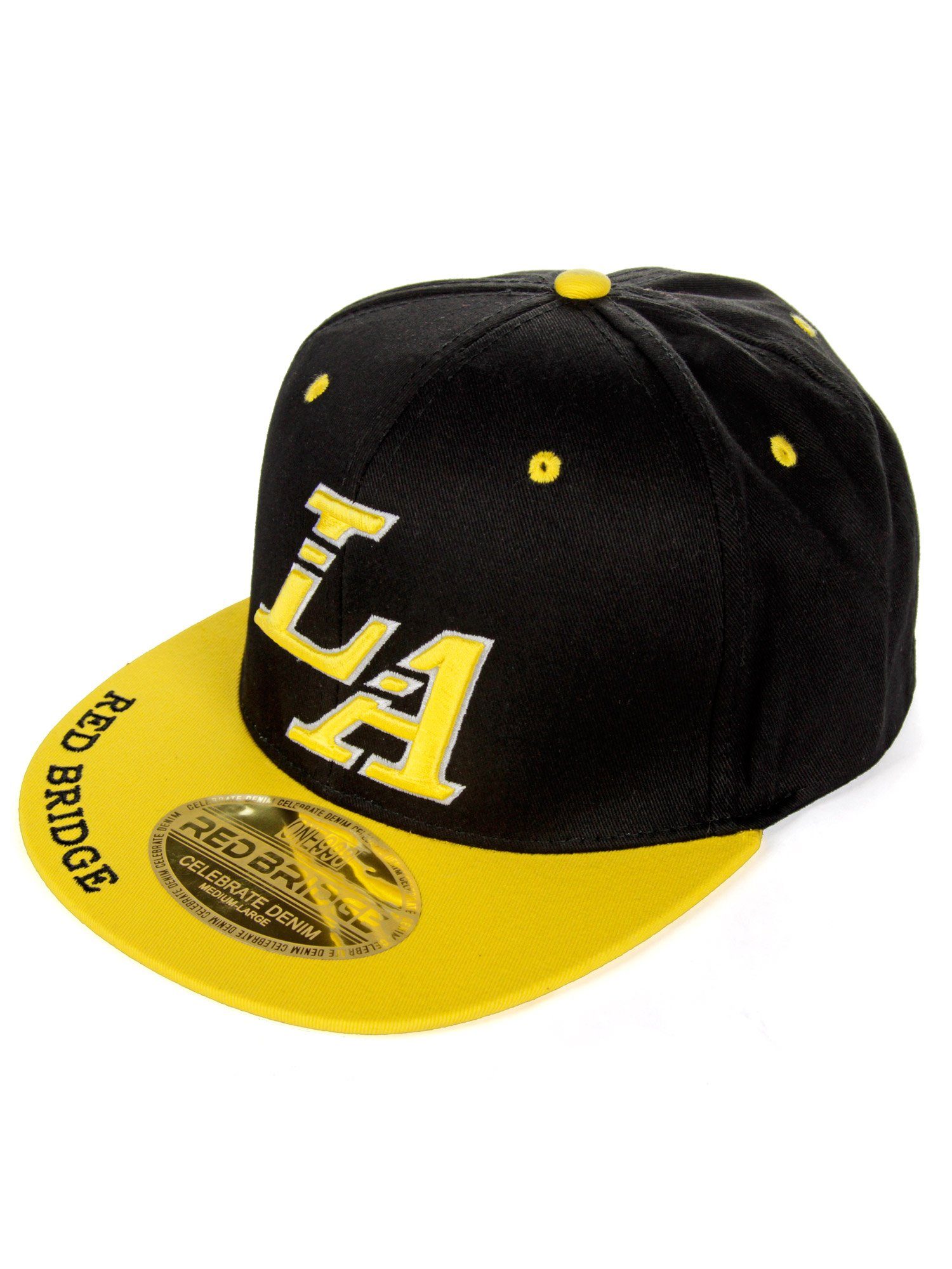 schwarz-gelb Baseball Lancaster Schirm kontrastfarbigem Cap mit RedBridge