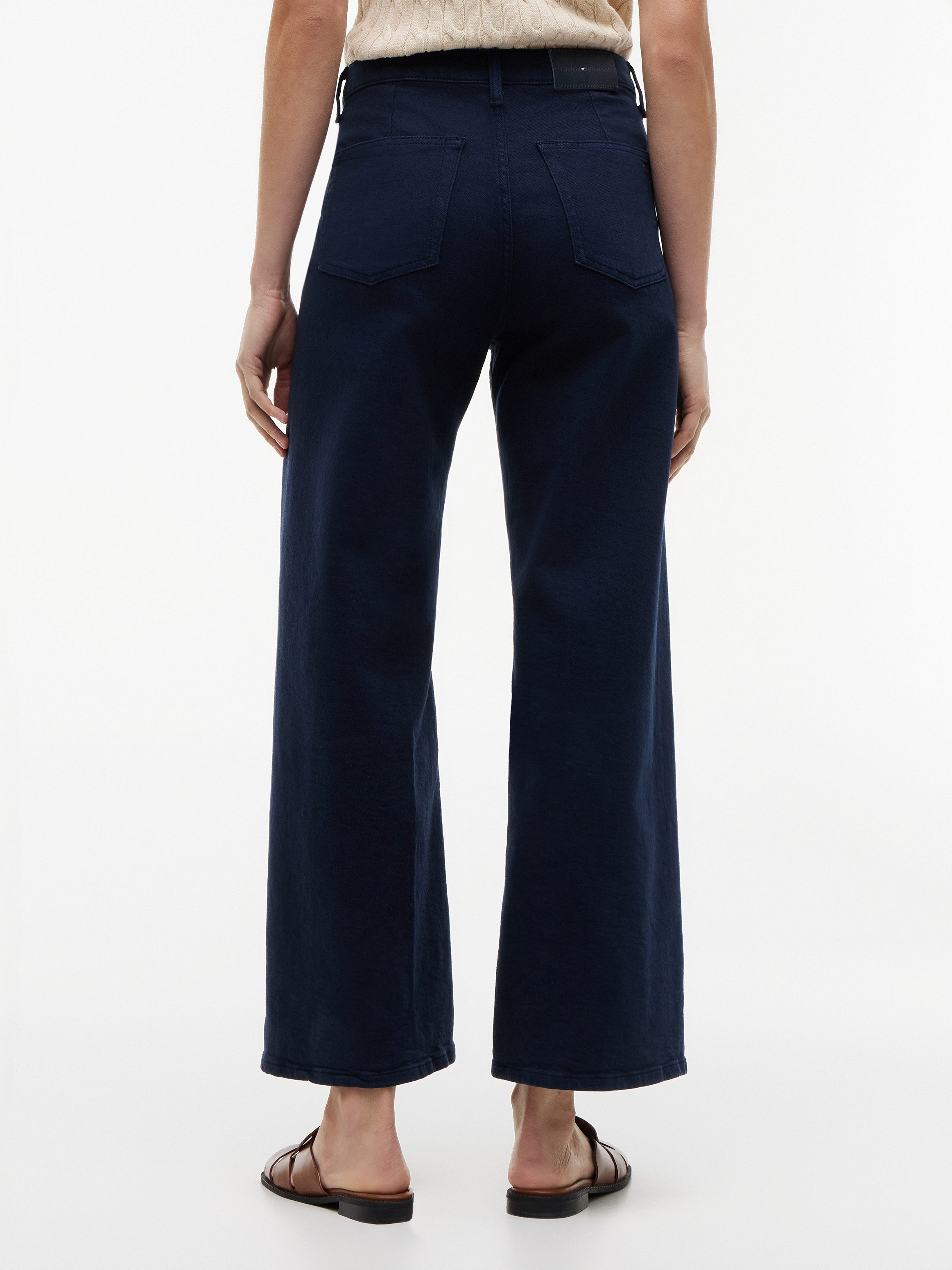 Tommy Hilfiger High-waist-Jeans WIDE LEG WASHED CLR HW ANKLE Baumwollmischung, lässig geschnitten, knöchellang