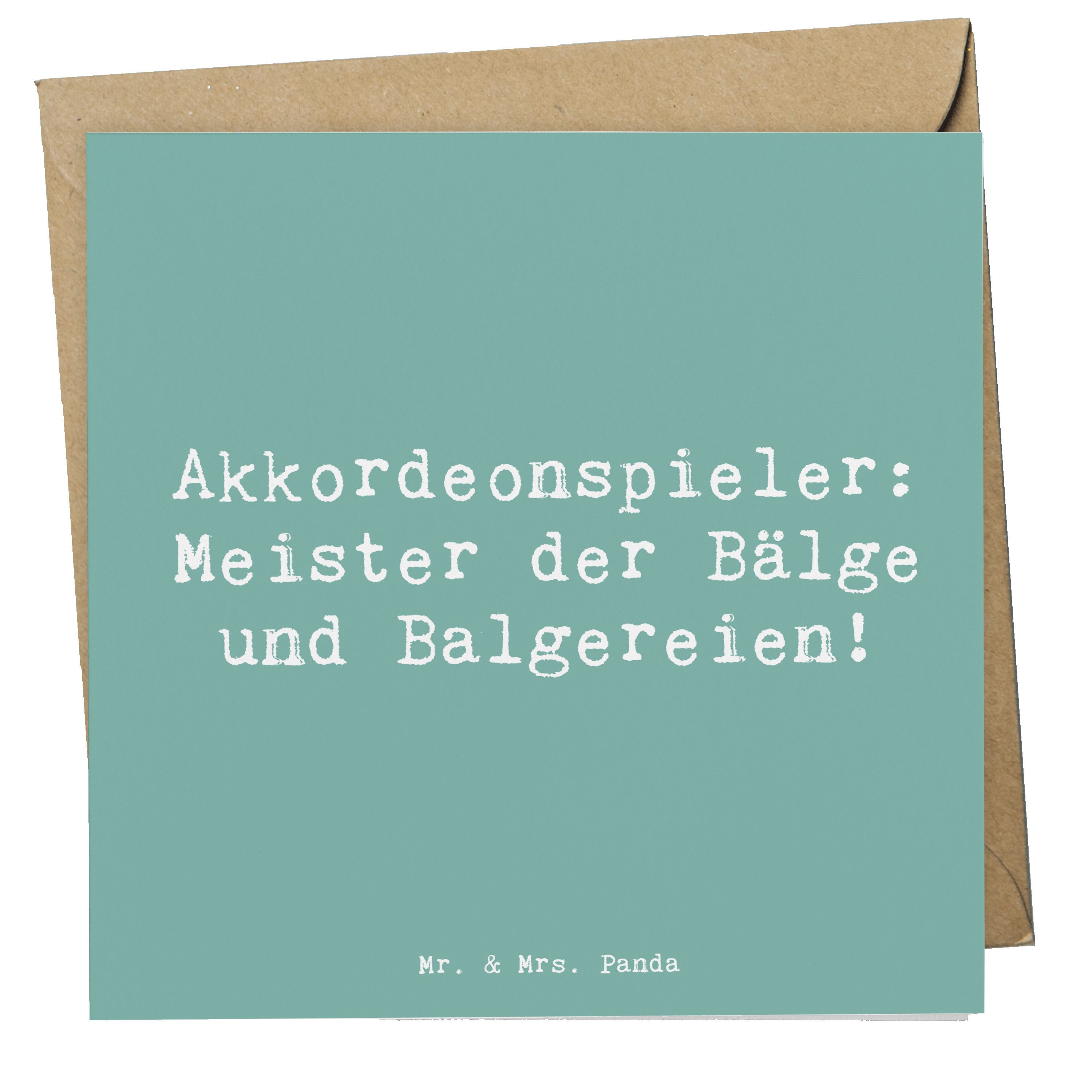 Grußkarte Akkordeonmeister - Meeresbrise - Geschenk, Meister der Bälge, Hochwer