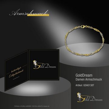 GoldDream Goldarmband GoldDream 18,5cm Armband 8 Karat gedreht (Armband), Damen Armband (8 Karat) ca. 18,5cm, 333 Gelbgold - 8 Karat, 333 Weißgo