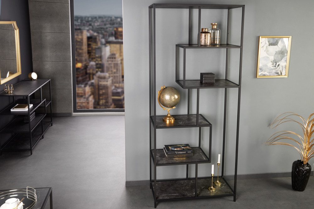 riess-ambiente Standregal SLIM LINE 185cm graphit / schwarz, Einzelartikel günstig online kaufen