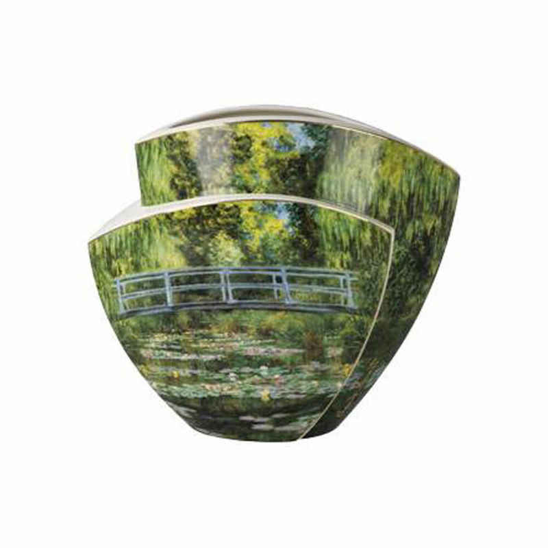 Goebel Dekovase Monet - Japanische Brücke H 20 cm