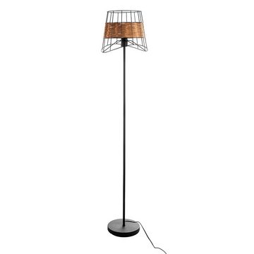 etc-shop Stehlampe, Leuchtmittel nicht inklusive, Stehleuchte Standlampe Käfig-Design Grasgeflecht H 150 cm