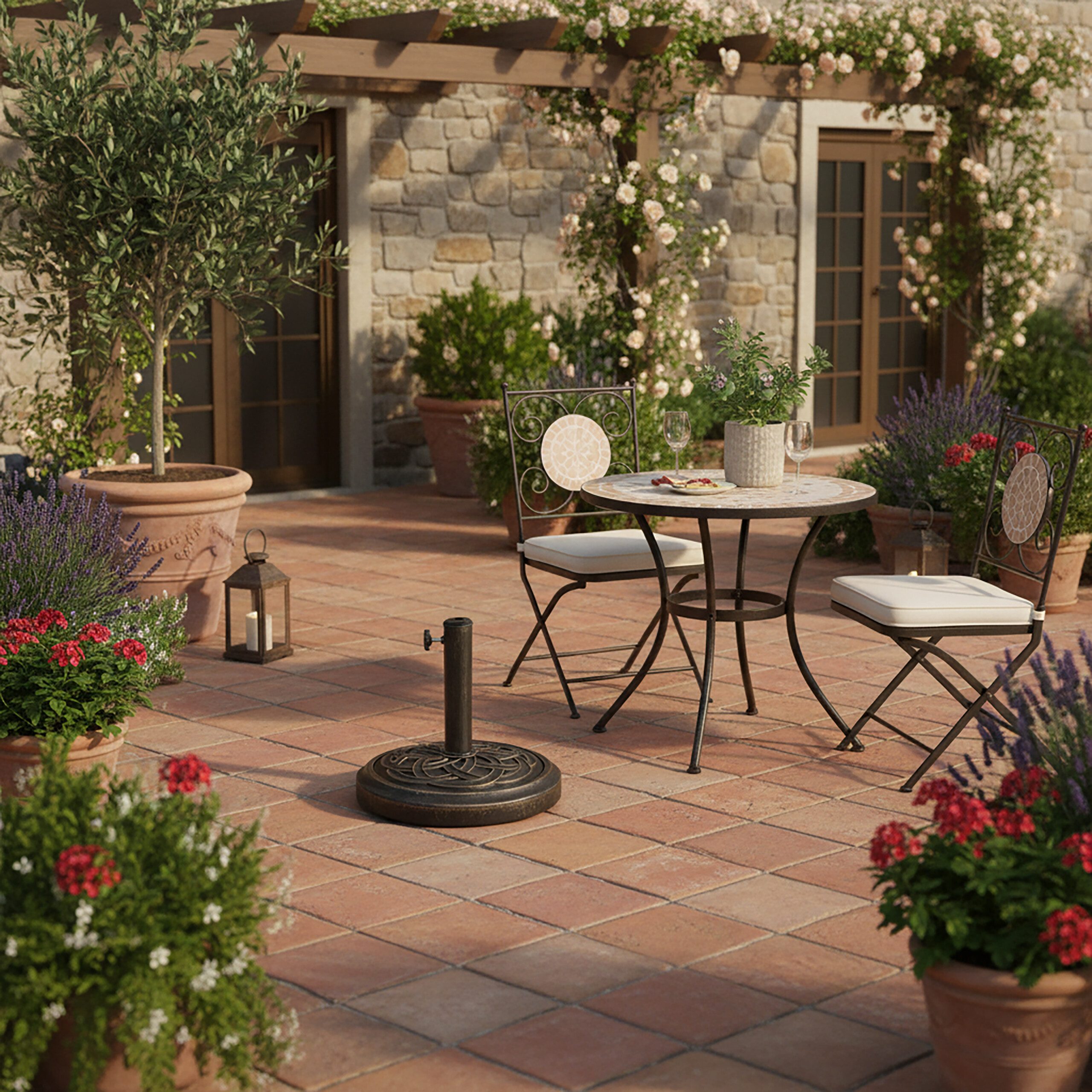 relaxdays Schirmhalter Schirmständer Sonnenschirm 12 kg