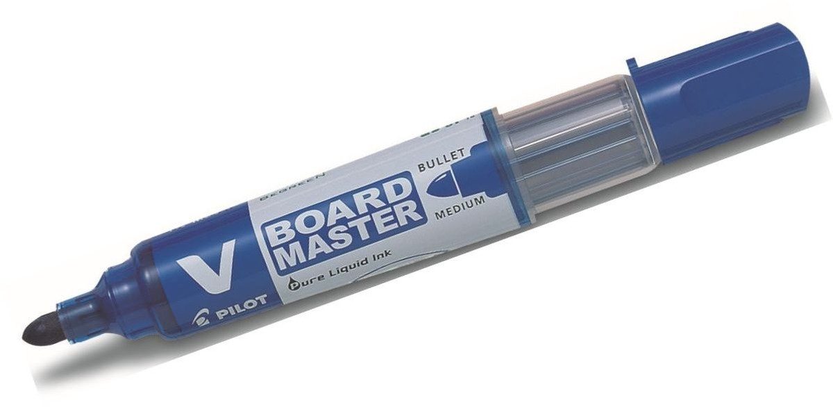 Pilot Pen Whiteboard Marker Whiteboardmarker V Board Master 2,3mm Rundspitze blau (10 Stück)