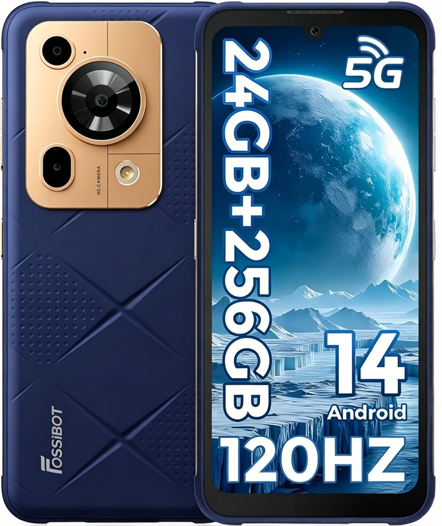Fossibot F112 Pro 5G 6.88" FHD 120Hz Outdoor Handy, 256G Android Ohne Vertrag Smartphone (17,5 cm/6,88 Zoll, 256 GB Speicherplatz, 50 MP Kamera, 50MP Kamera, 7150mAh, NFC, IP68/IP69K, Octa-Core, Android MobilePhone)