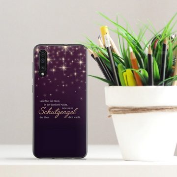 DeinDesign Handyhülle Schutzengel Sprüche Spruch Schutzengel, Samsung Galaxy A30s Silikon Hülle Bumper Case Handy Schutzhülle