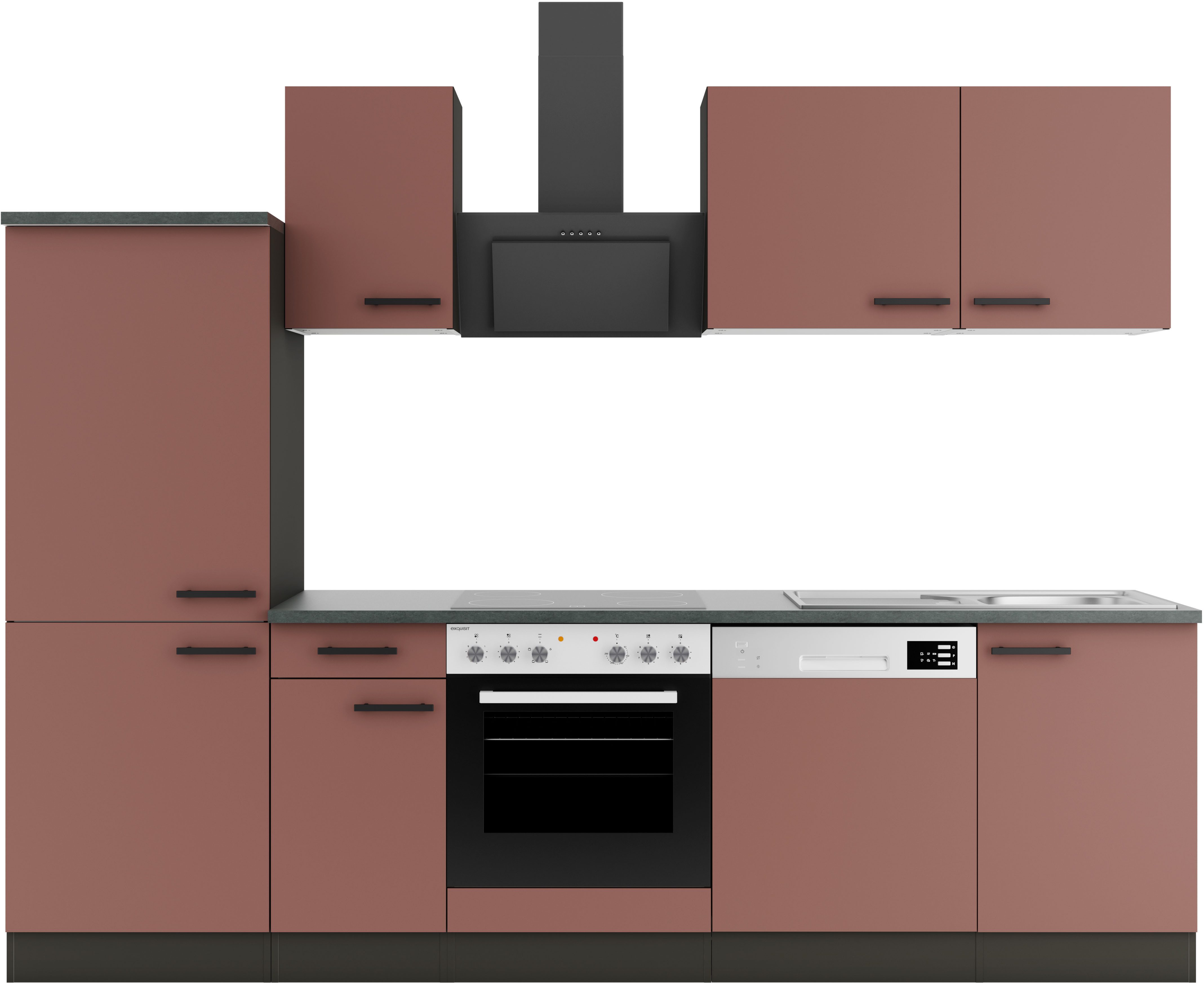 OPTIFIT Küchenzeile Palma, Breite 270 cm, wahlweise mit E-Geräten, seitenverkehrt stellbar