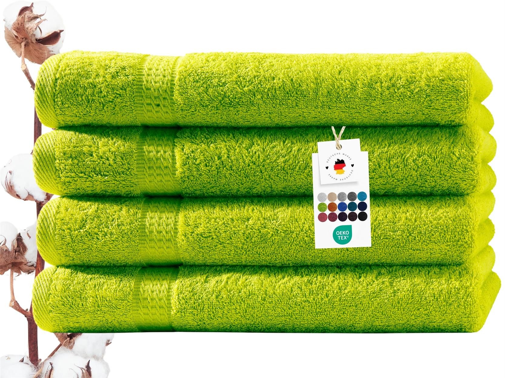 Carpe Sonno Handtuch Set 50x100 cm 100% Baumwolle Handtücher Set 500 g/m2 Frottier Handtuchset, Frottier (Spar-Set, 4-St), Extra Soft & Weich, Saugfähig, Schwer, Atmungsaktiv, schnell trocknend