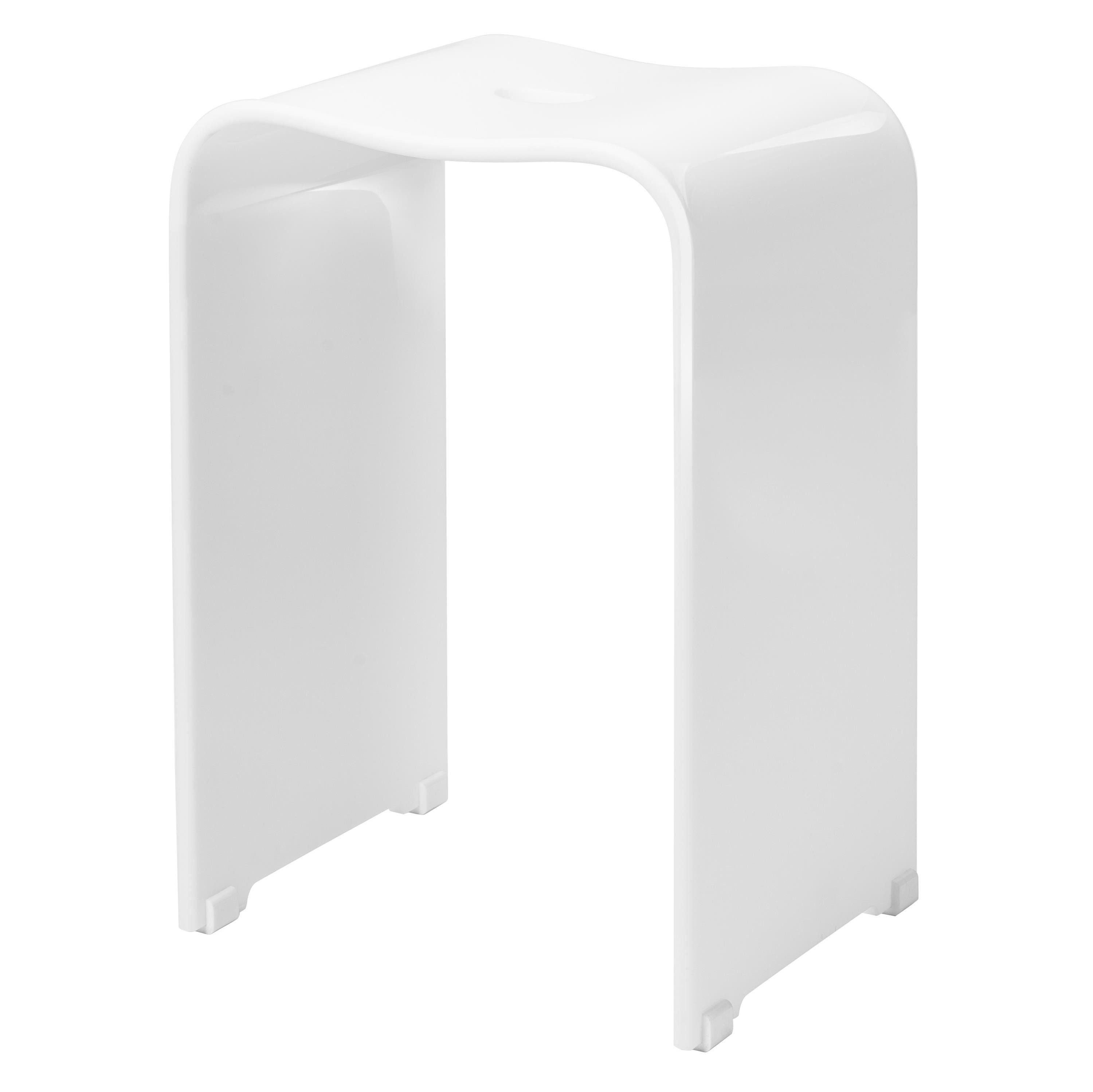 bremermann Dusch- und Badhocker Badhocker, Duschhocker aus Acryl, ca. 33 x 27,5 x 48 cm, ergonomisch, belastbar bis 130 kg