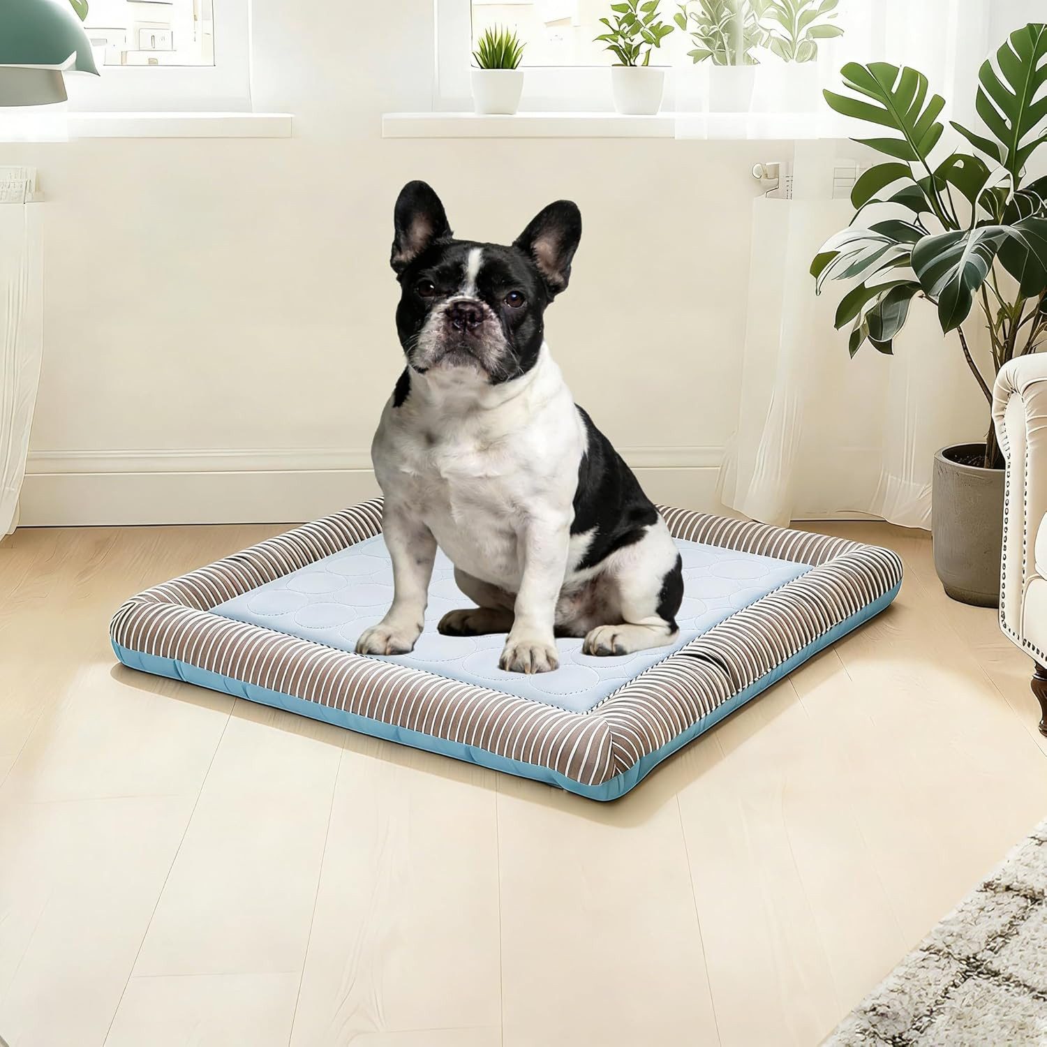 Ledander Hundematte Sommer-Haustier-Selbstkühlmatte–Kein Stromanschluss erforderlich, Hundebettauflage–Hält Hunde und Katzen kühl – Bild 2 von 5