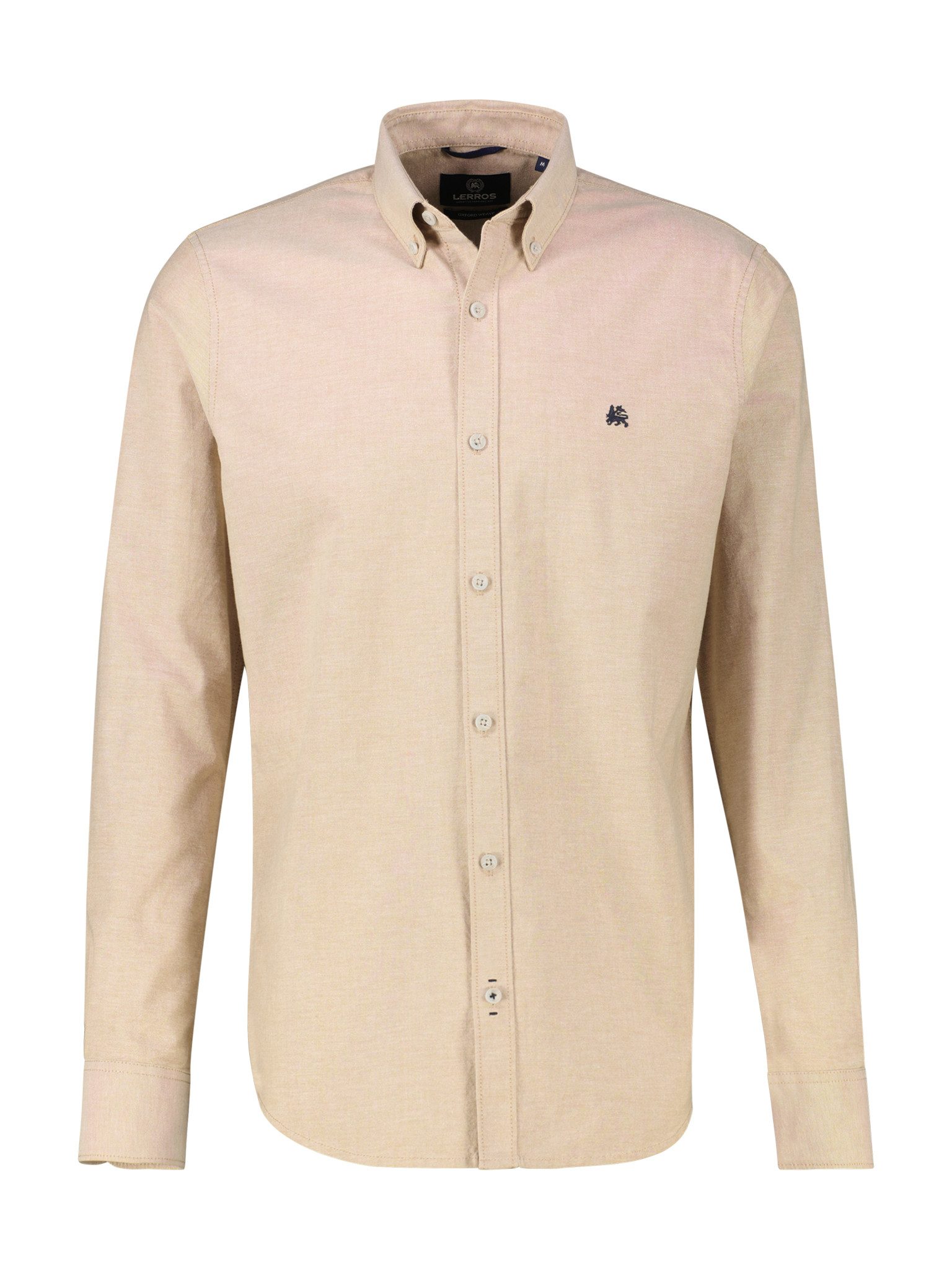 LERROS Langarmhemd Oxford Solid mit Button-Down-Kragen