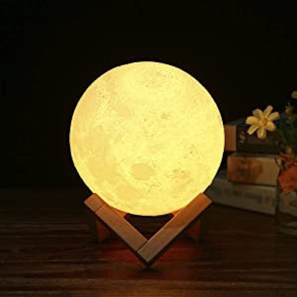 GelldG LED Nachtlicht Farbe Mond 16 Mondlampe Touch 3D Lampe Control LED
