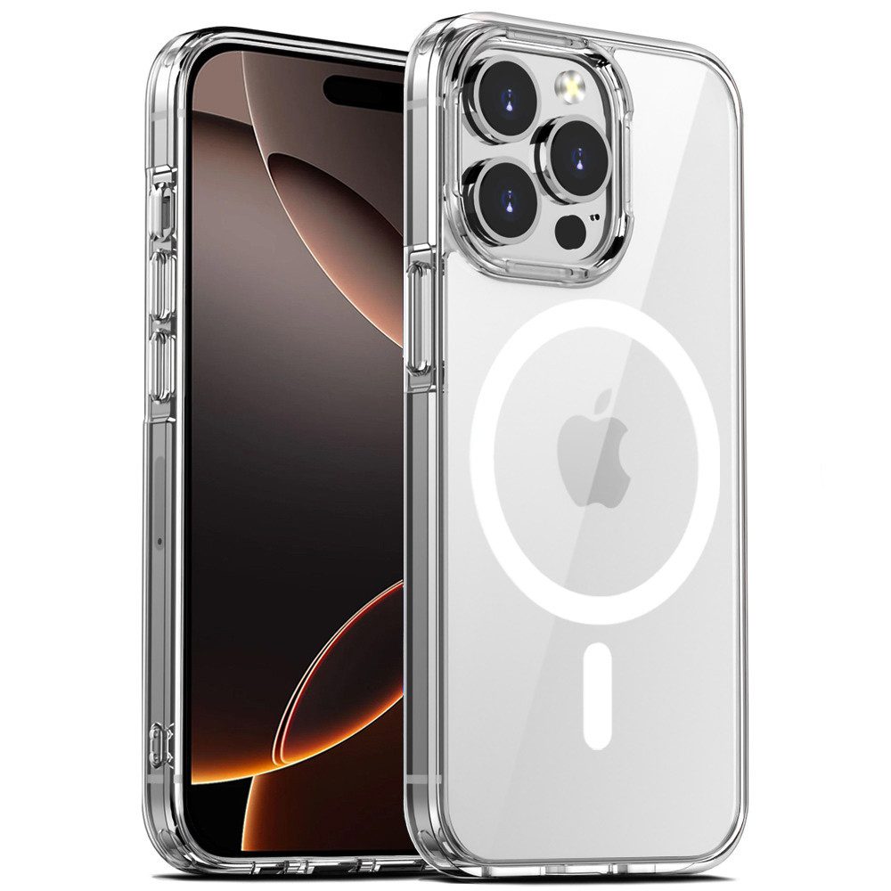 FITSU Handyhülle Case für iPhone 16 Pro Max Hülle Transparent MagSafe kompatibel 6,86 Zoll, Ultraklare Schutzhülle für Apple iPhone 16 Pro Max Case Hybrid Hülle