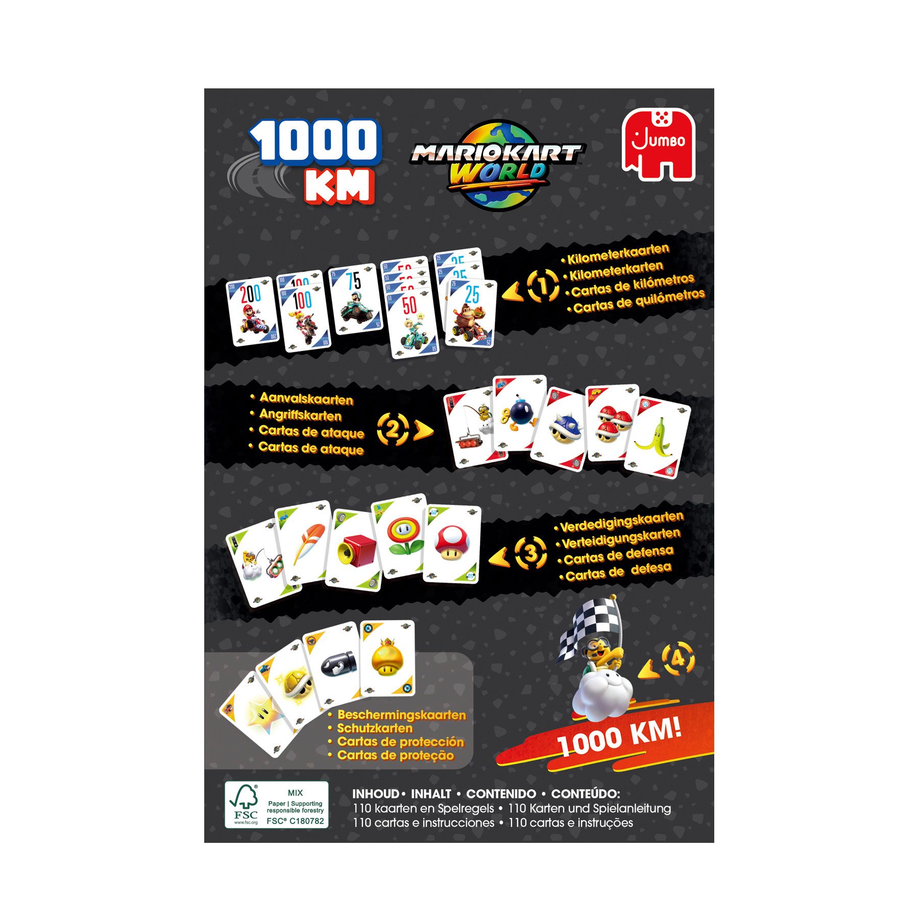 Jumbo Spiele Spiel 1000KM - Pocket - Mario Kart World, Kartenspiel