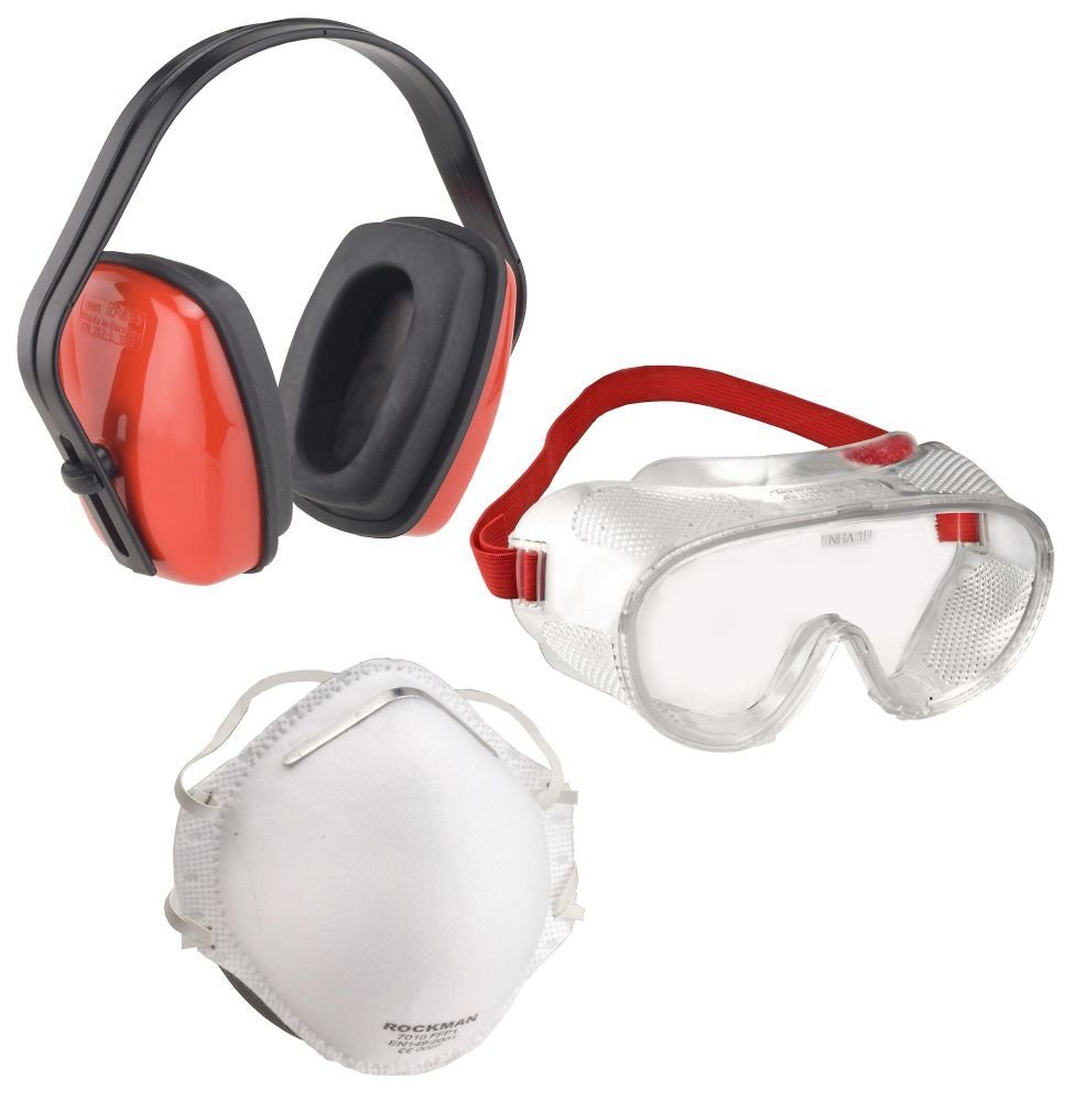 Trend Line Arbeitshose Arbeitsschutz-Set 3-teilig Brille Gehörschutz