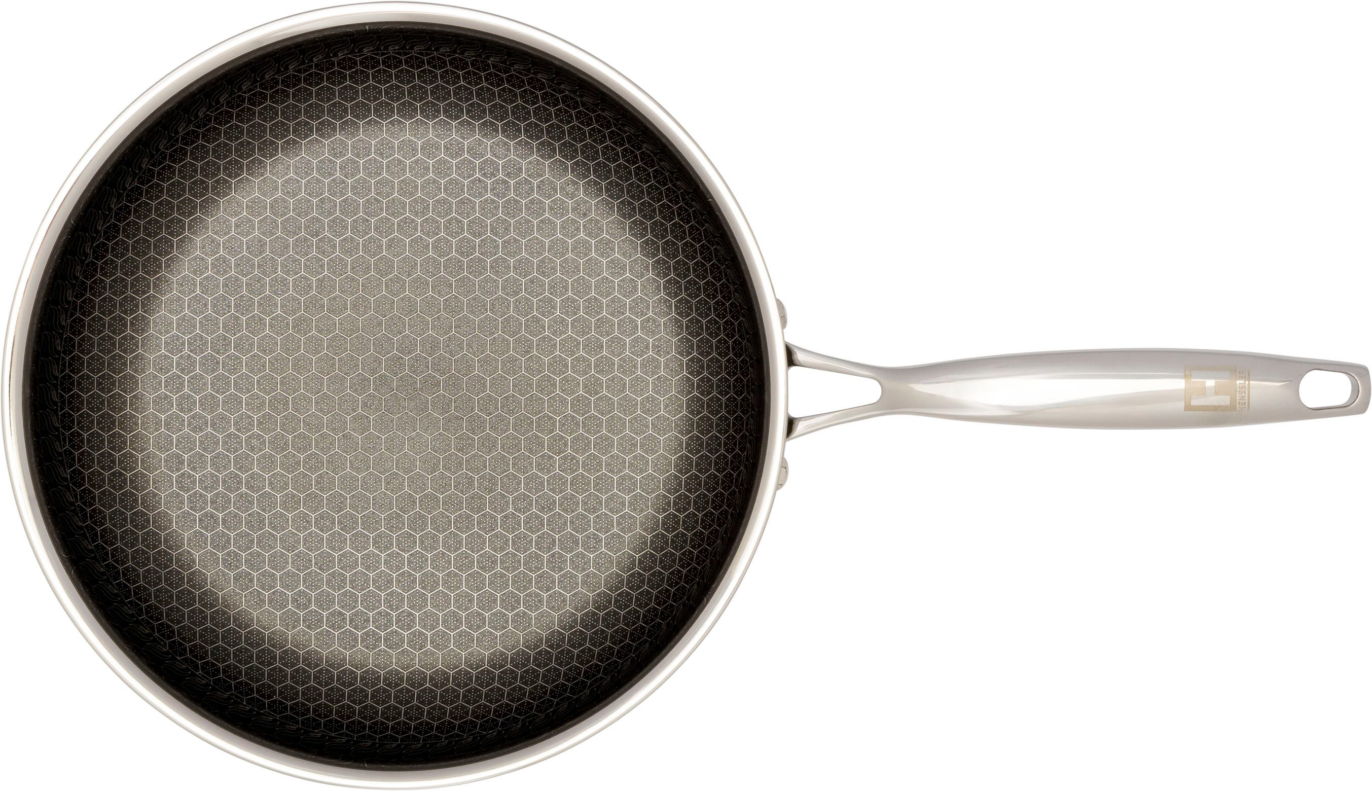 HENSSLERS Pfannen-Set, Edelstahl (Set, 2-tlg., 1x Bratpfanne Ø 24 cm, 1x Bratpfanne Ø 28 cm), 3-Schicht Material, Wabenstruktur und Antihaftbeschichtung, Induktion
