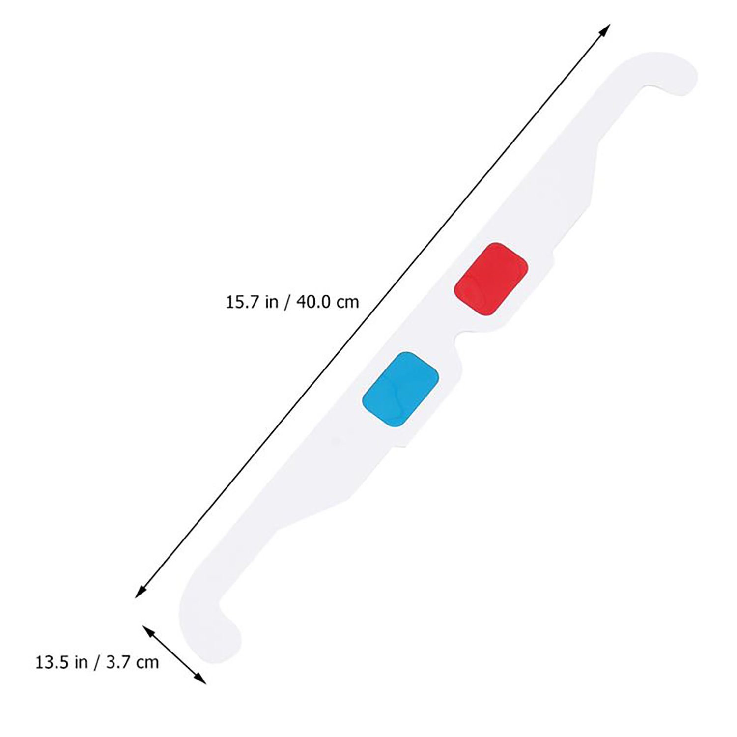 3D Material: - Anaglyphenbrille Brille TPFNet 3D-Kino - 5 Rot/Cyan Brille Farbe: - 3D-Brille Weiß Ansehen Stück von Filmen, Karton zum