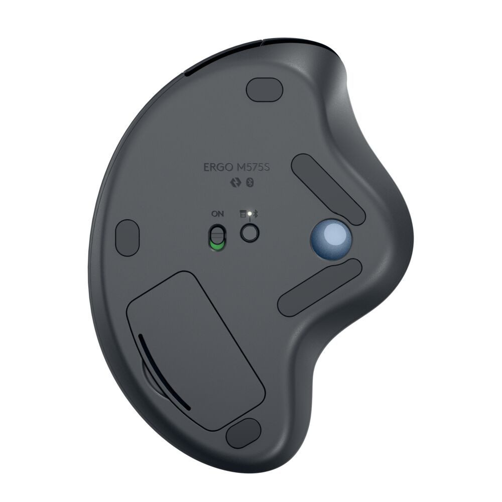 Logitech ERGO M575S Wireless Trackball - GRAPHITE+BLUE BALL - EMEA28-935 Gaming-Maus (kabellos)