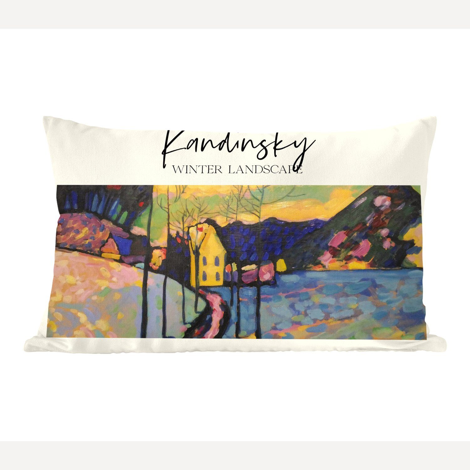 MuchoWow Dekokissen Winterlandschaft - Wassily Kandinsky, Wohzimmer Dekoration, Zierkissen, Dekokissen mit Füllung, Schlafzimmer