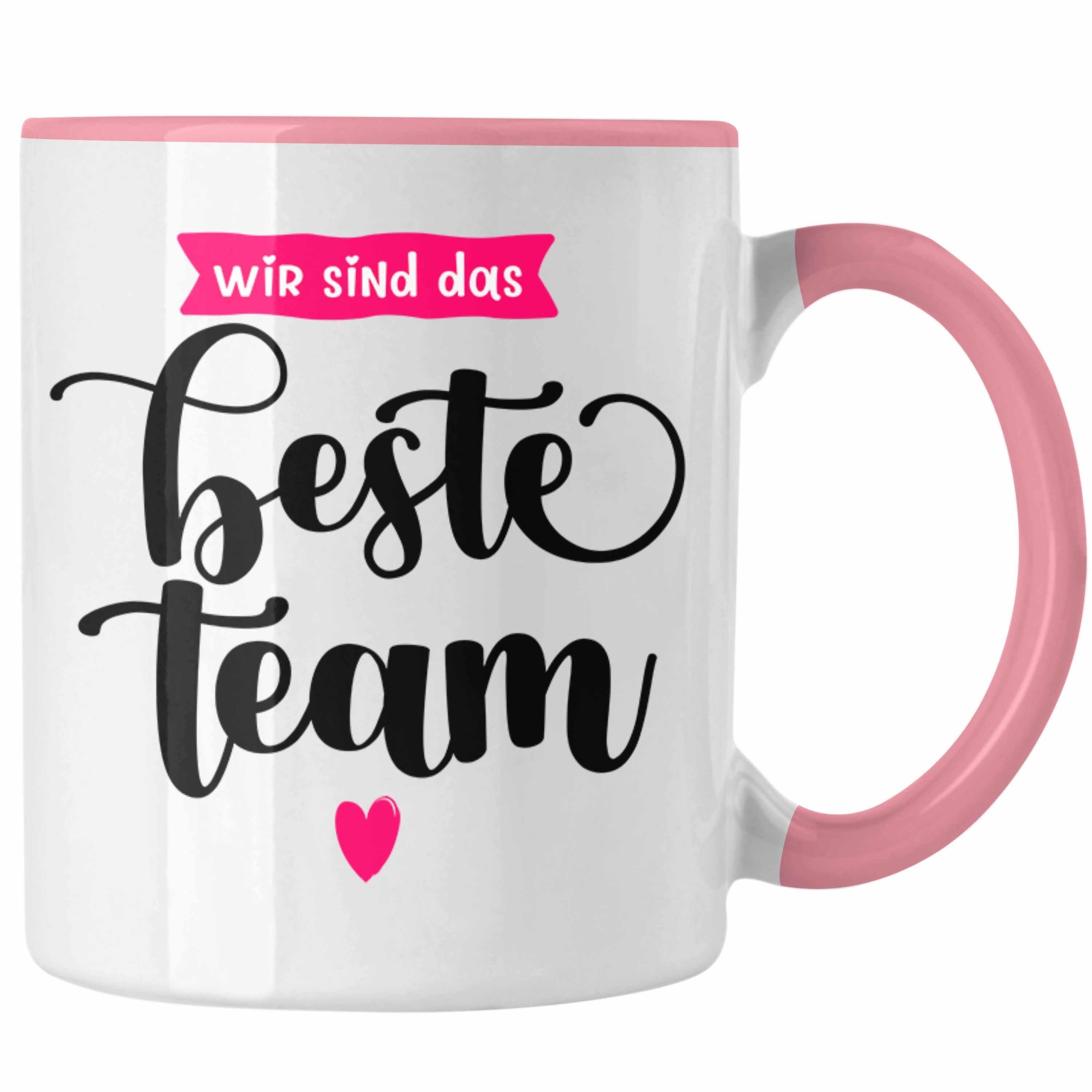 Trendation Tasse Team Tasse Geschenk Lustige Geschenkidee Angestellte Teammitglied Arbe Rosa