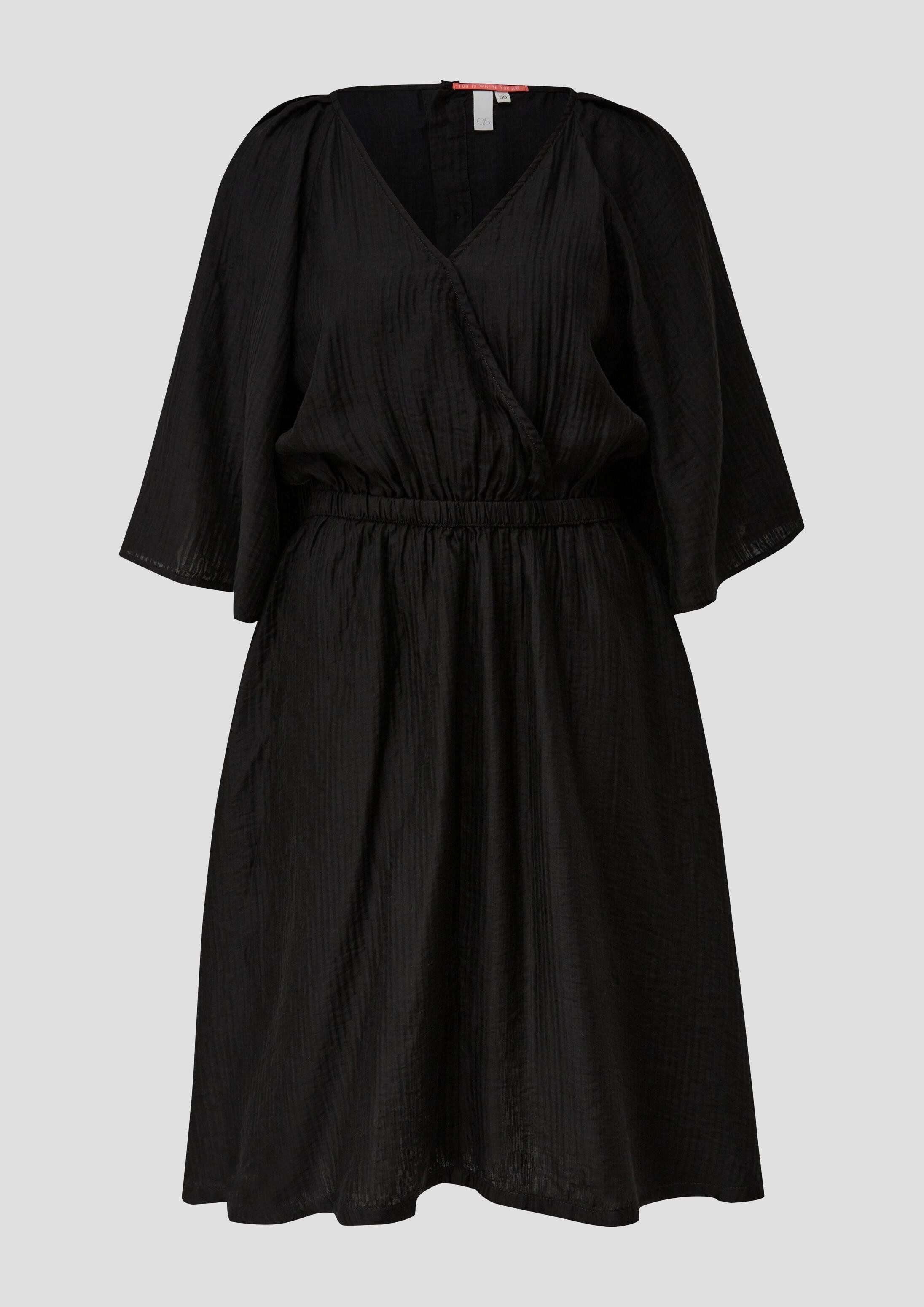 QS Minikleid Kleid Minikleid mit Knöpfen und Cut-out am Rücken