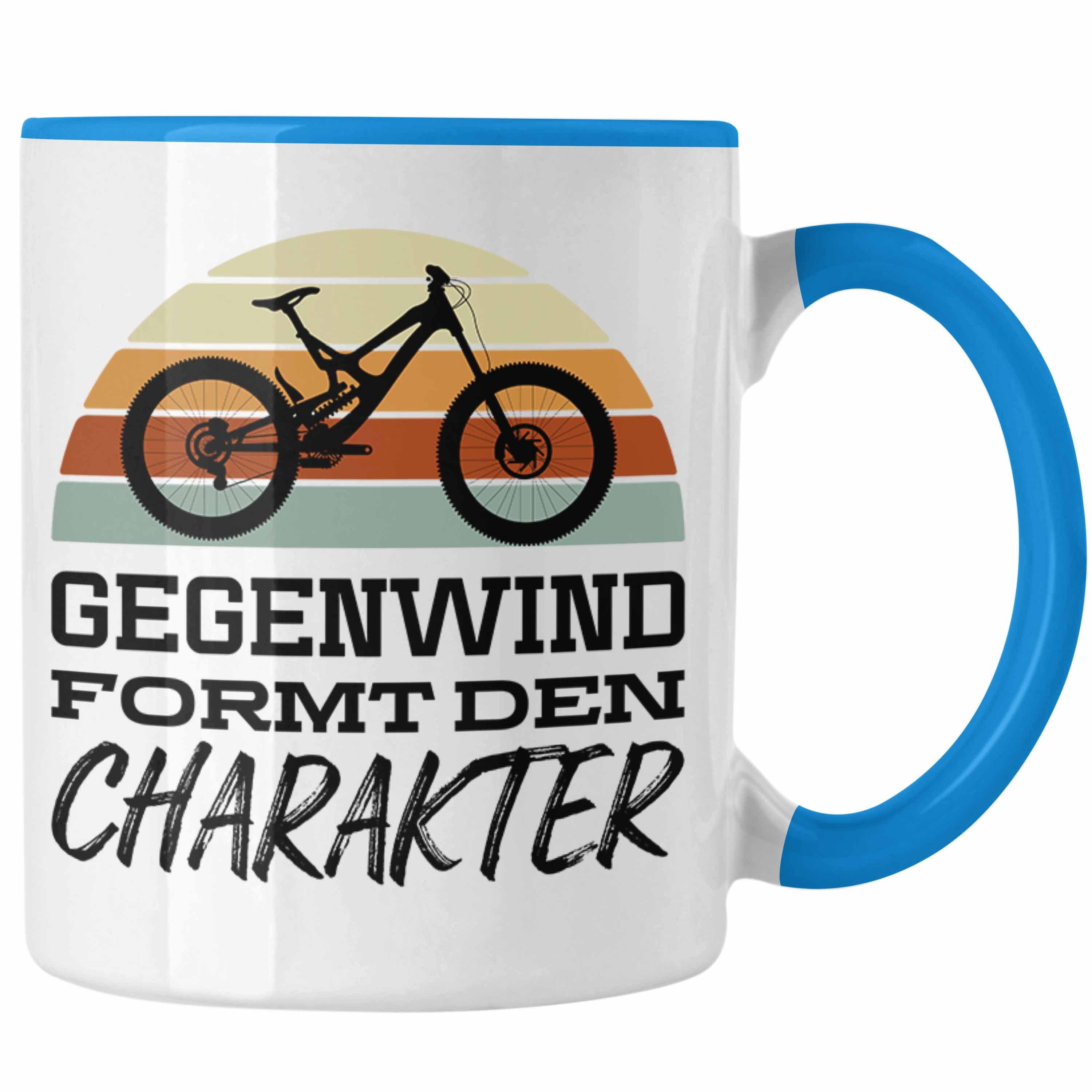 Trendation Tasse Trendation - Fahrrad Radfahrer Geschenk Rennrad Bike Geschenkideen Tasse Fahrradfahrer Kaffeetasse Blau