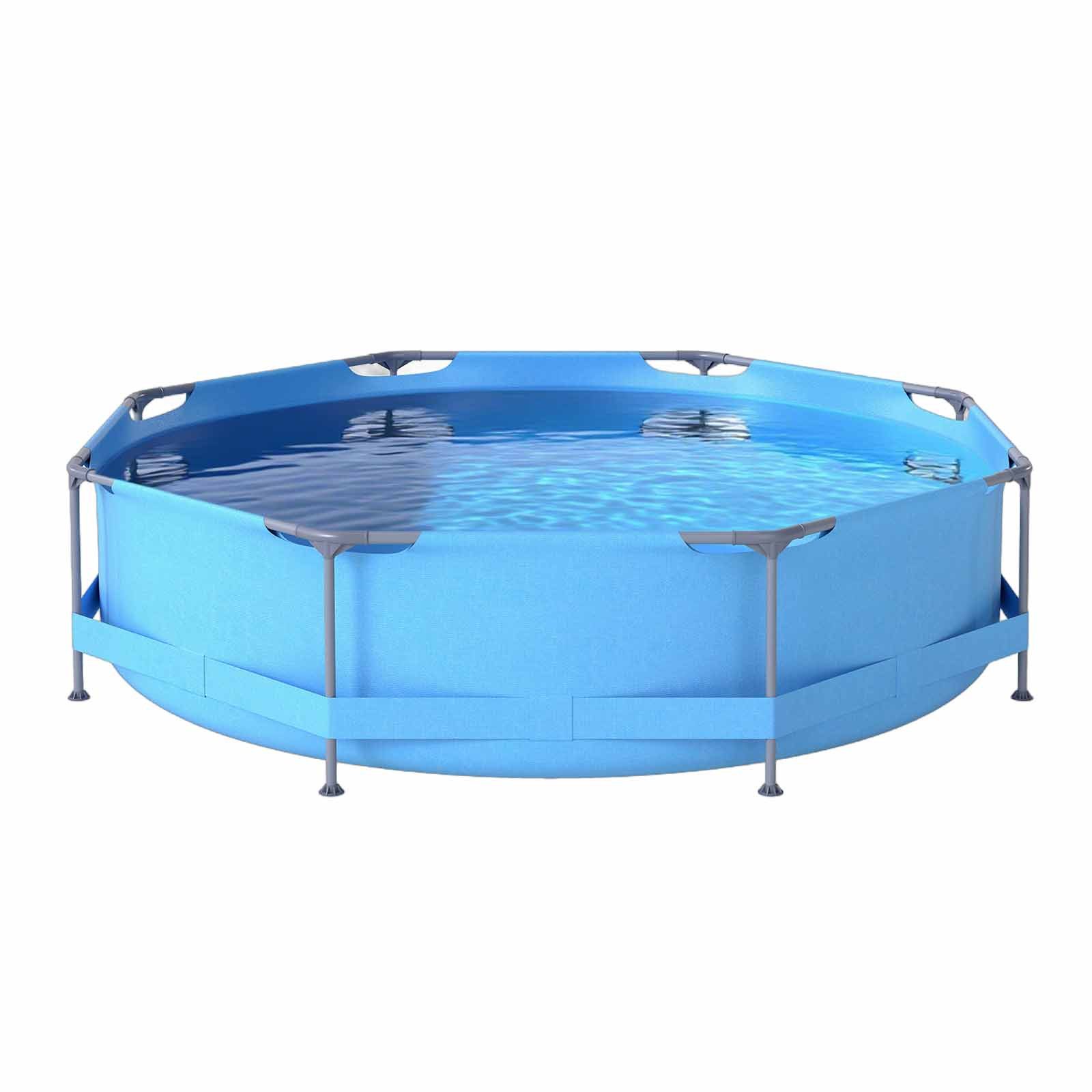 COSTWAY Gartendusche, Aufstellpool 300x76cm mit Filterpumpe, 4383L