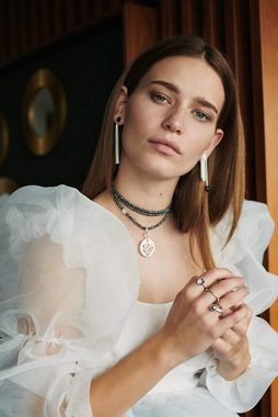 Sence Copenhagen Fingerring Damen Versilbert - Rose Ring mit Blume, Ringgröße 54 - Messing versilbert