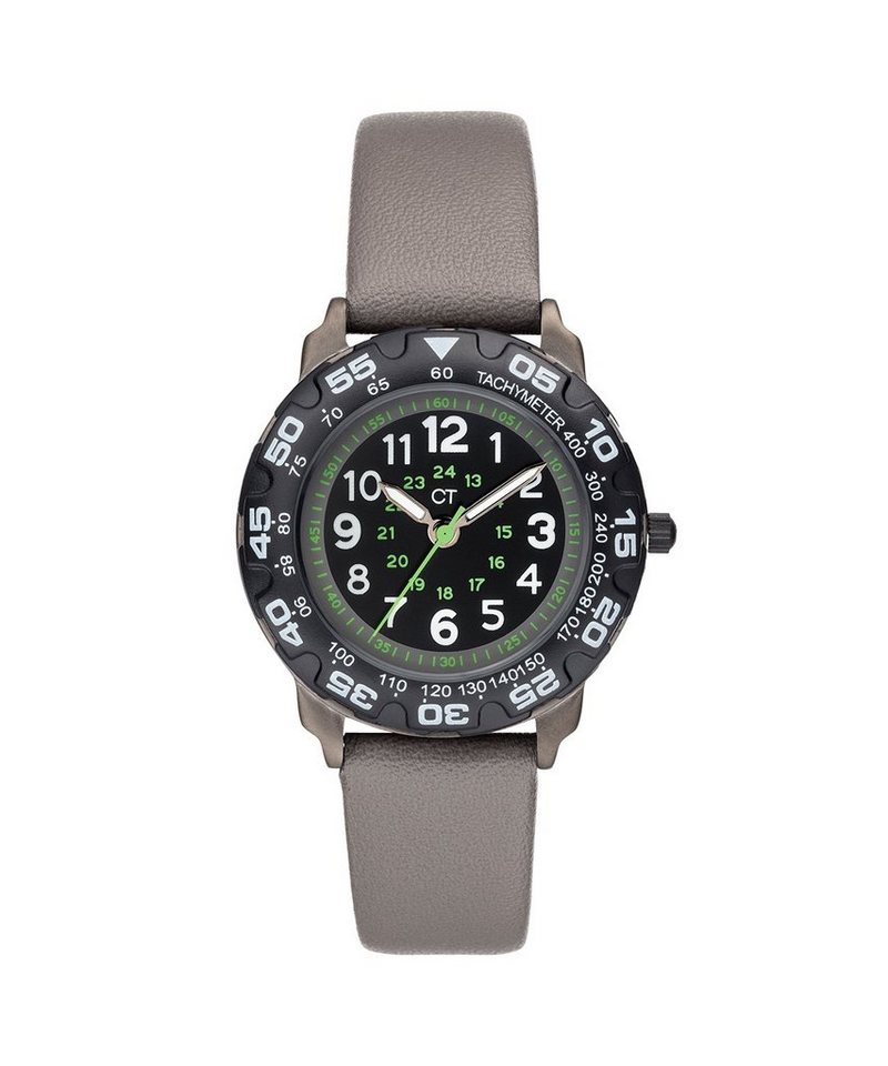 Cool mit Armbanduhr, Kinderuhr Neongrünen Schwarz-Grau TIME Quarzuhr in Hochwertige Farbakzenten COOL Time