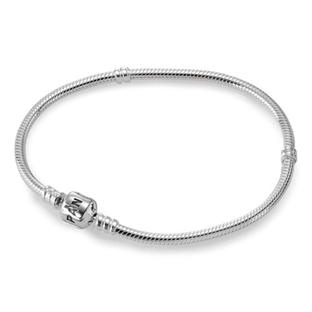 Pandora Charm-Armband Pandora Damen Moments Schlangen-Gliederarmband Silber 590702HV-21