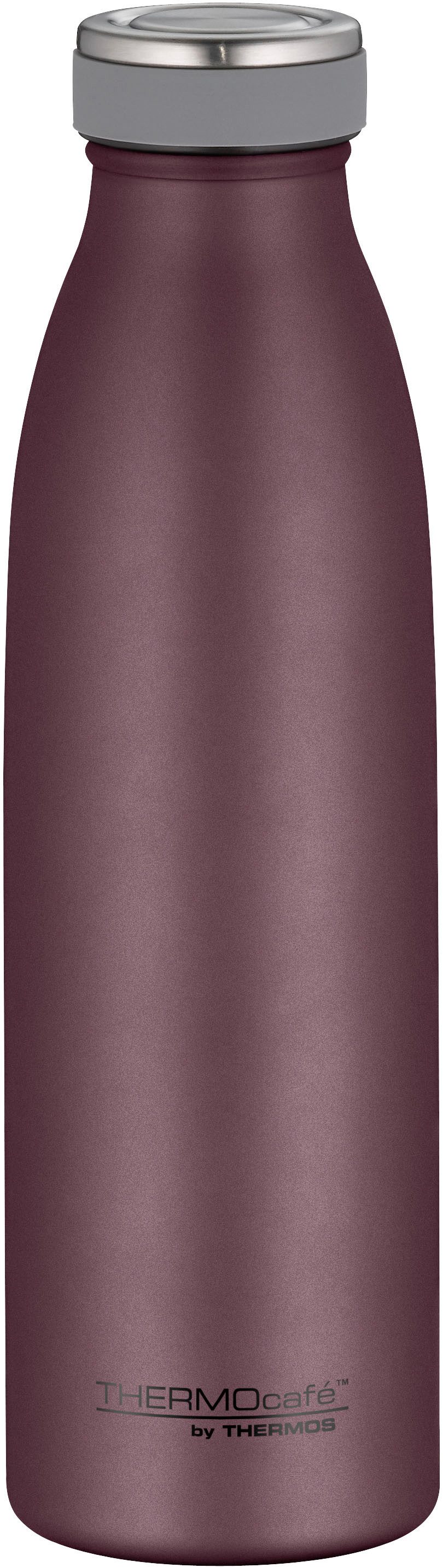 THERMOcafé Isolierflasche TC BOTTLE, aus doppelwandigem Edelstahl, spülmaschinenfest, gummierter Drehverschluss, absolut dicht bei Kohlensäure