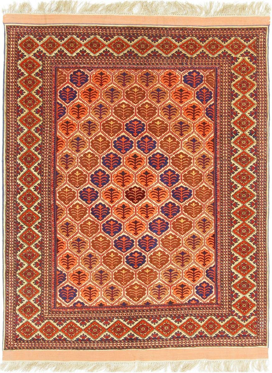 Orientteppich Afghan Mauri 119x148 Handgeknüpfter Orientteppich, Nain Trading, rechteckig, Höhe: 6 mm