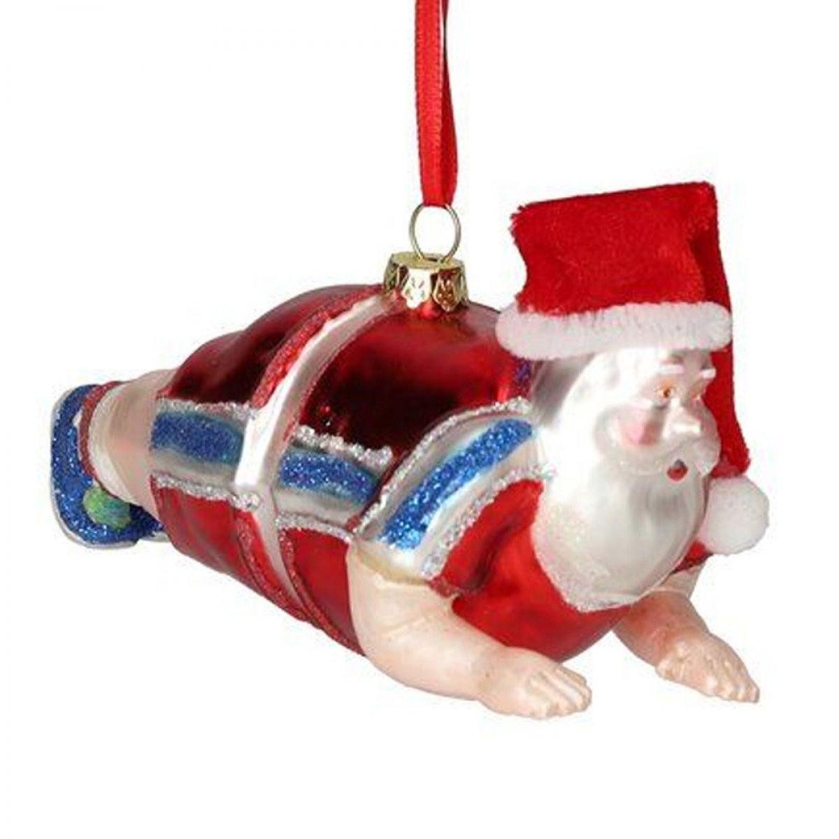 Christbaumschmuck Christbaumschmuck Plank Santa Rot