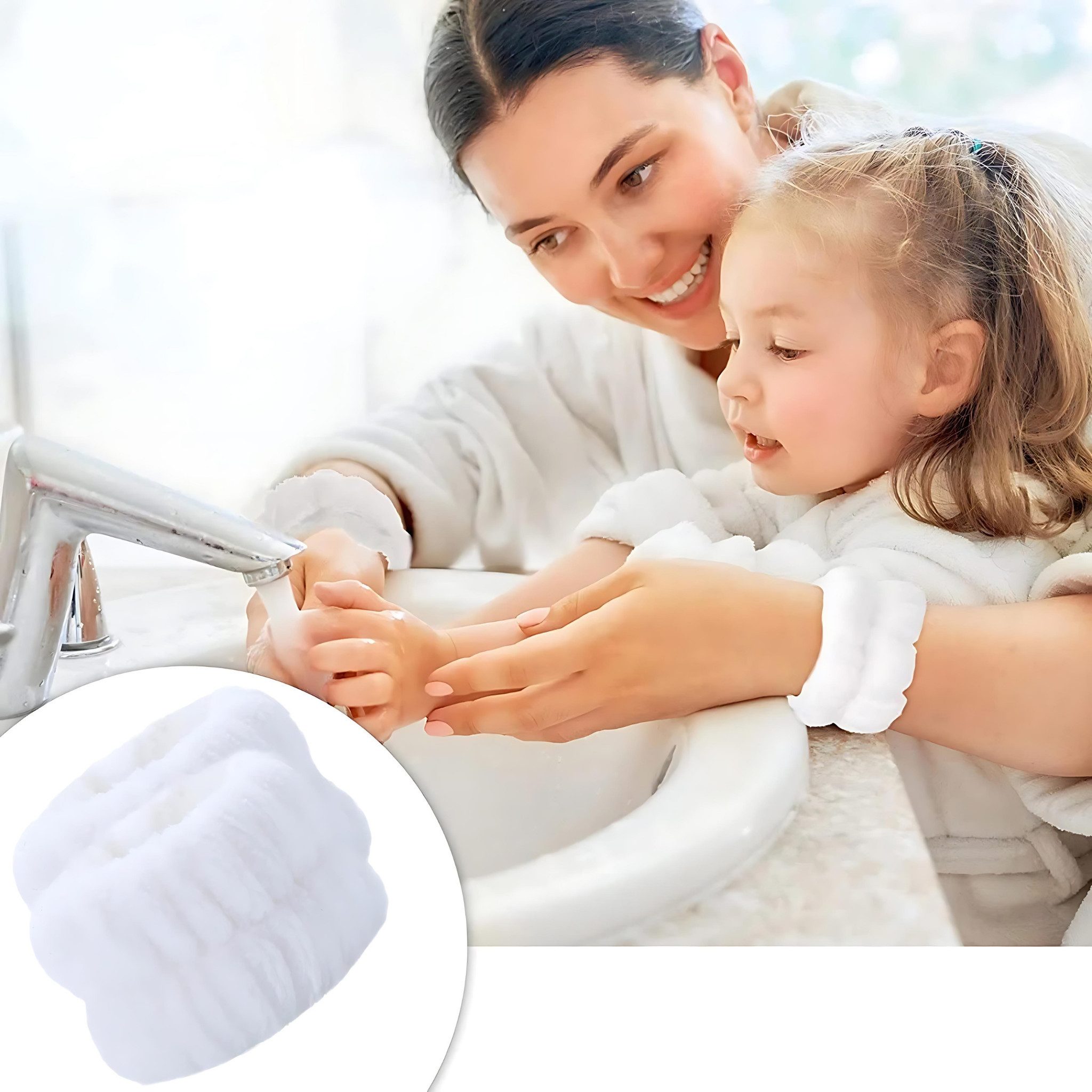 HS.SUPPLY Diadem Haarband, Gesichtsband, Schminkband, Handgelenkband-Set, perfekt für die tägliche Hautpflege