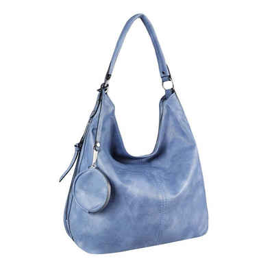 ITALYSHOP24 Schultertasche »Damen Tasche Schultertasche Hobo-Bag«, ein Leichtgewicht, als Handtasche, Henkeltasche tragbar