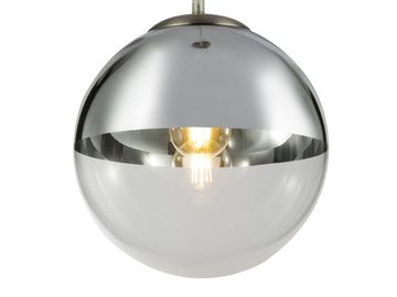 meineWunschleuchte LED Pendelleuchte, LED wechselbar, warmweiß, ausgefallene Glas-kugel hängend für übern Esstisch & Treppenhaus Ø30cm