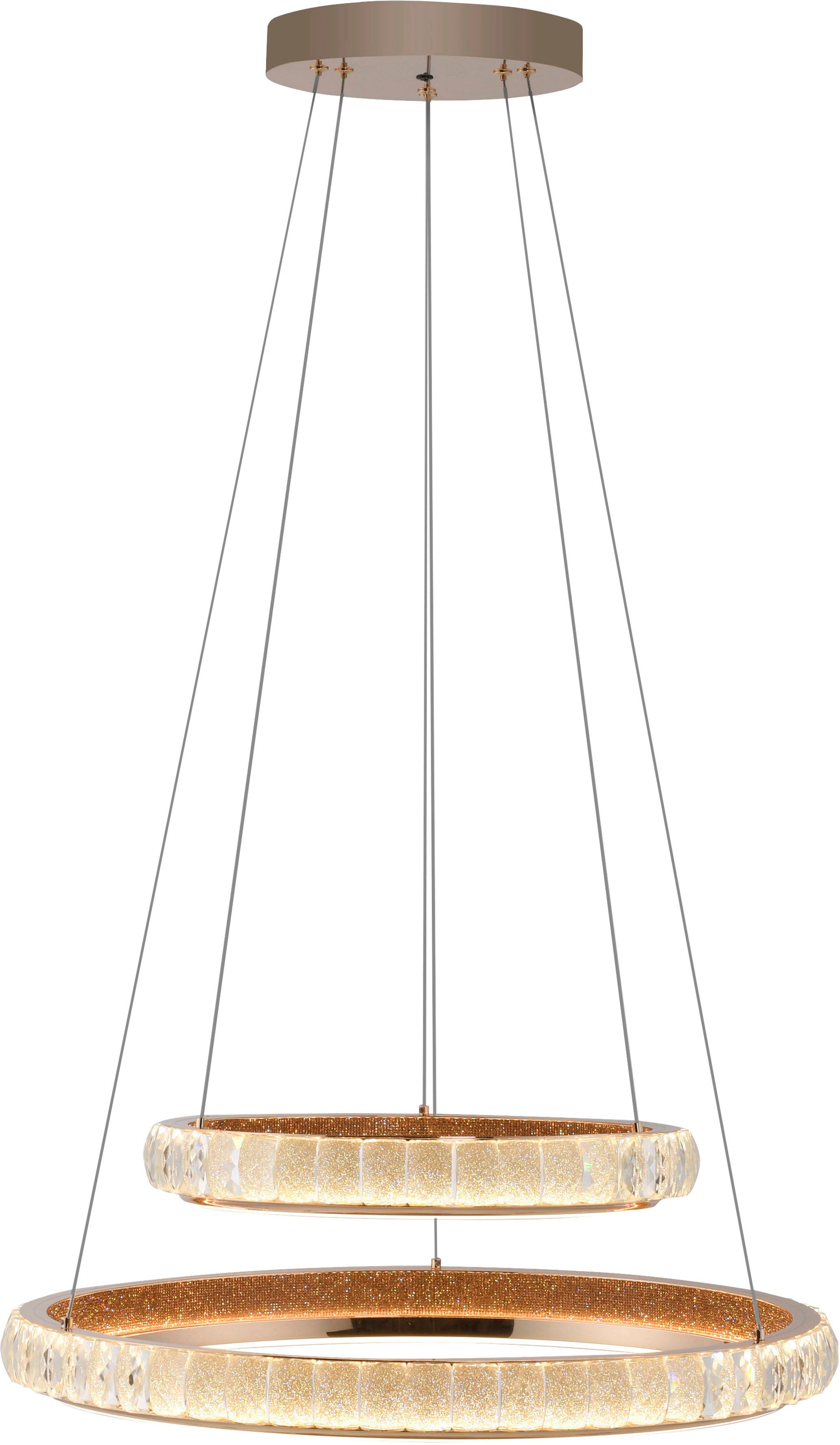 Paul Neuhaus LED Pendelleuchte GLAMORA, CCT - über Fernbedienung, LED fest integriert, warmweiß - kaltweiß, CCT(2700-5000K), stufenlos dimmbar über Fernbedienung, Memoryfunktion