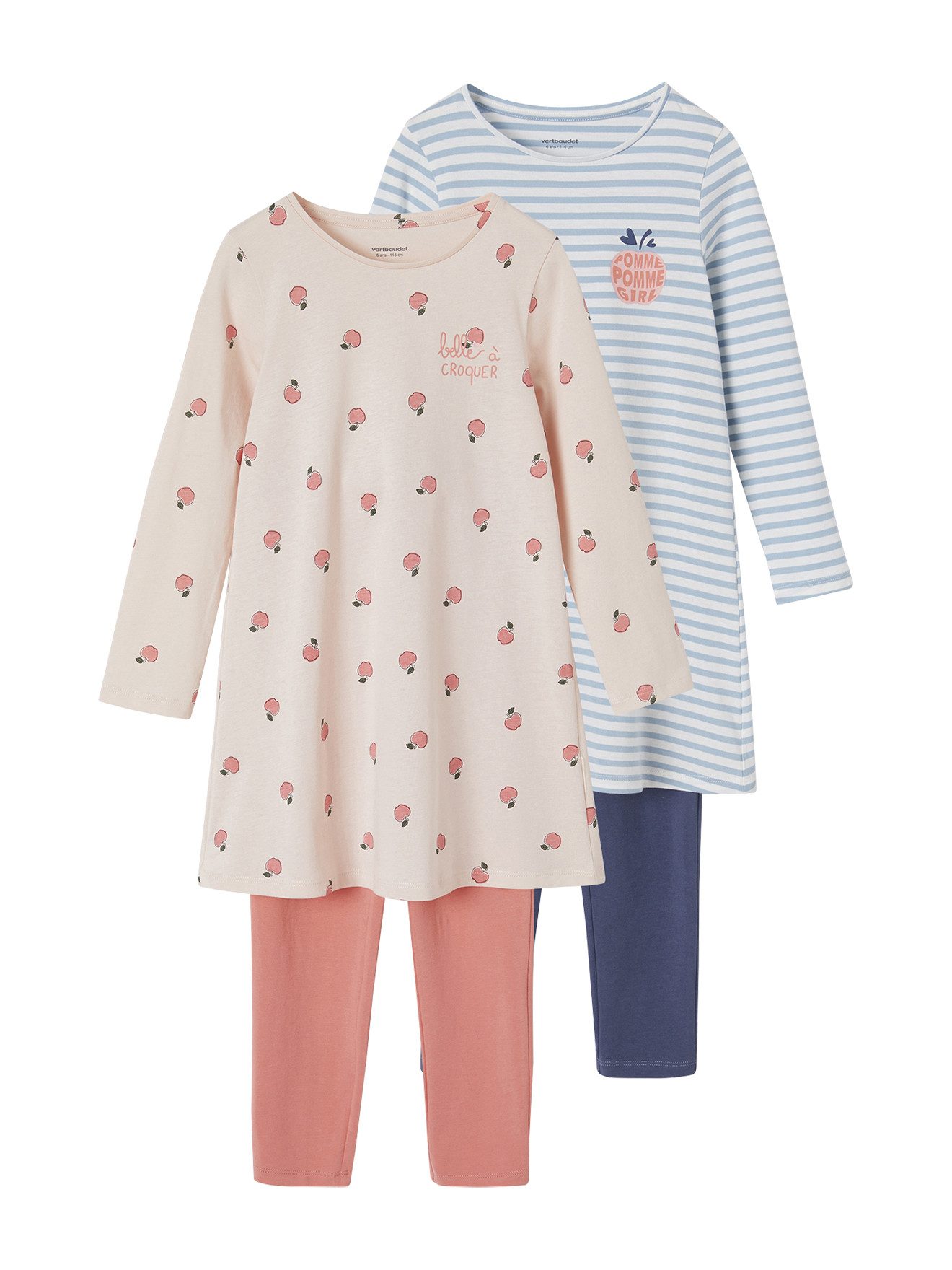Nachthemd 2er-Pack Mädchen Nachthemden & Leggings BASICS