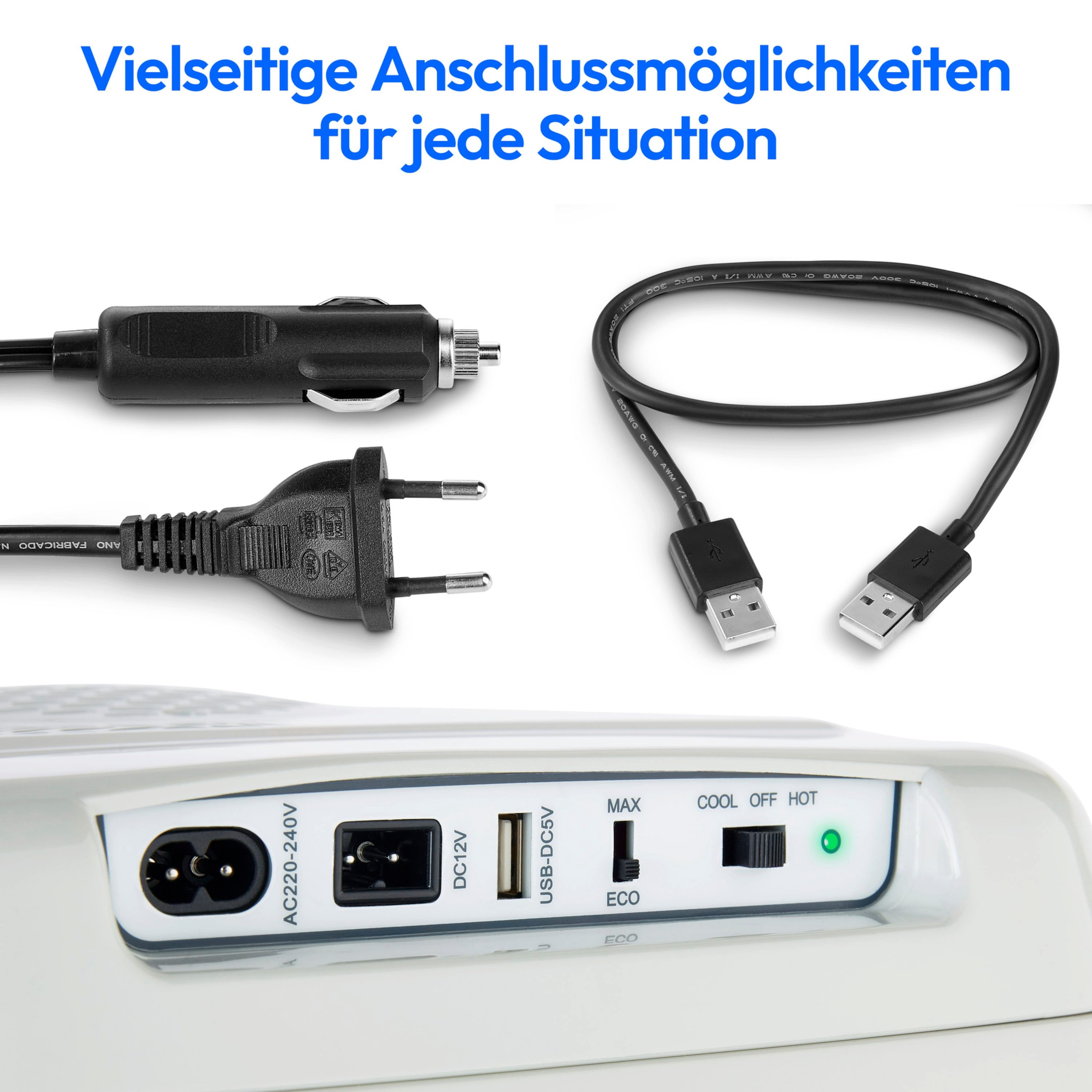 Medion® Kühlbox Thermoelektrisch MD10735, 25 Liter, Kühl und Warmhaltefunktion, für Auto, Boot & Camping, grau – Bild 4 von 5